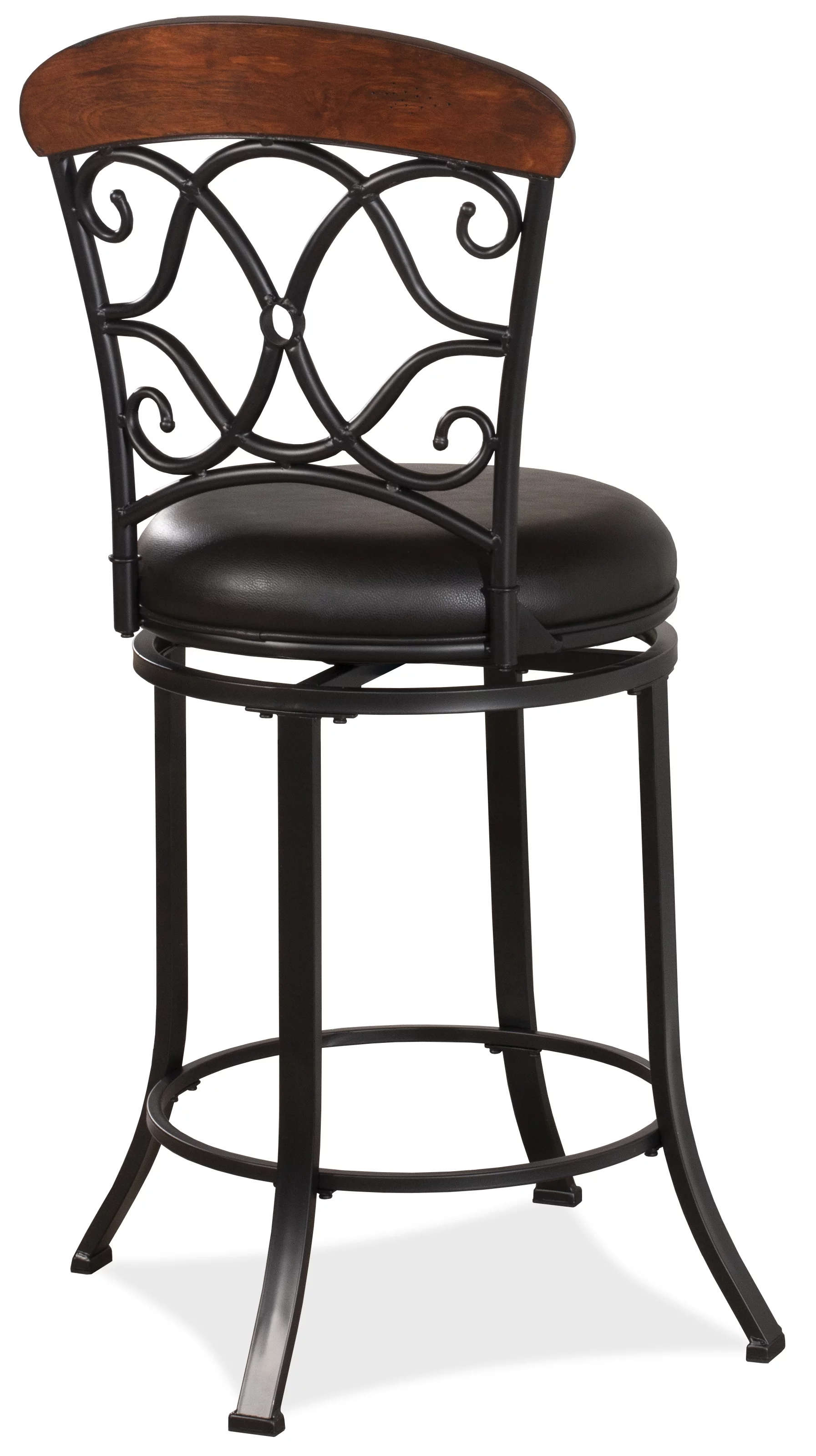 Hillsdale Furniture Trevelian Metal Swivel Counter Height Stool, Dark Coffee
