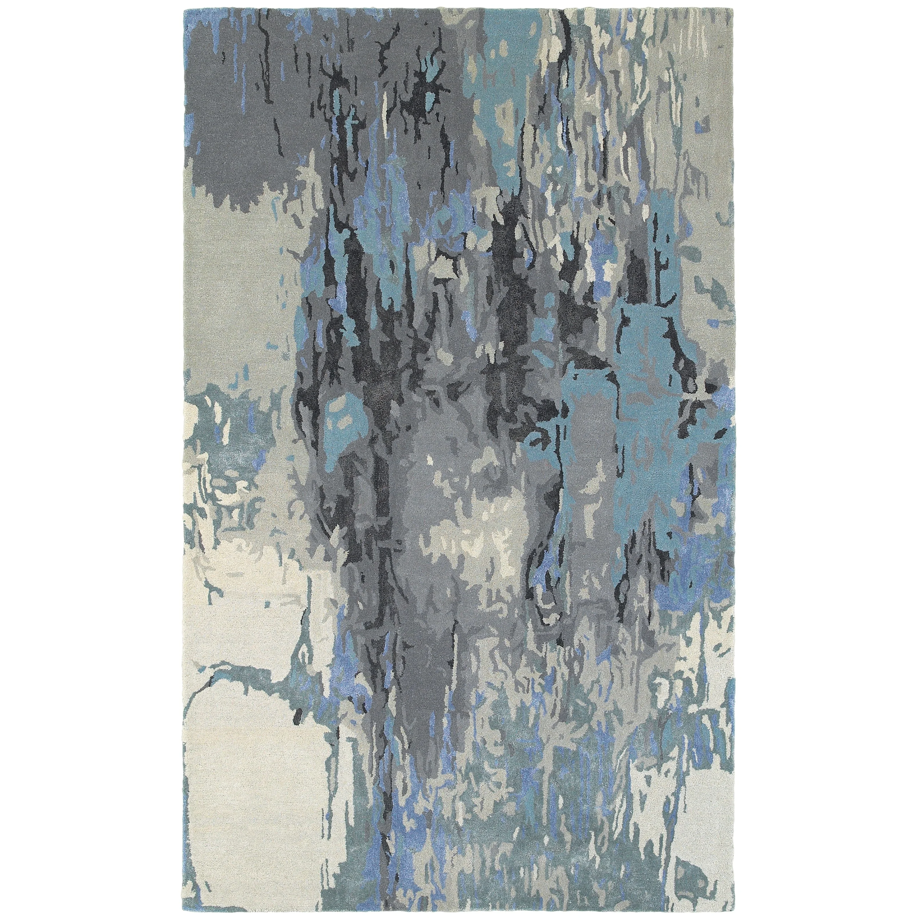 Style Haven Rogue Glacial Abstract Area Rug 8' x 10' 8' x 10' Indoor Living Room, Bedroom, Dining Room