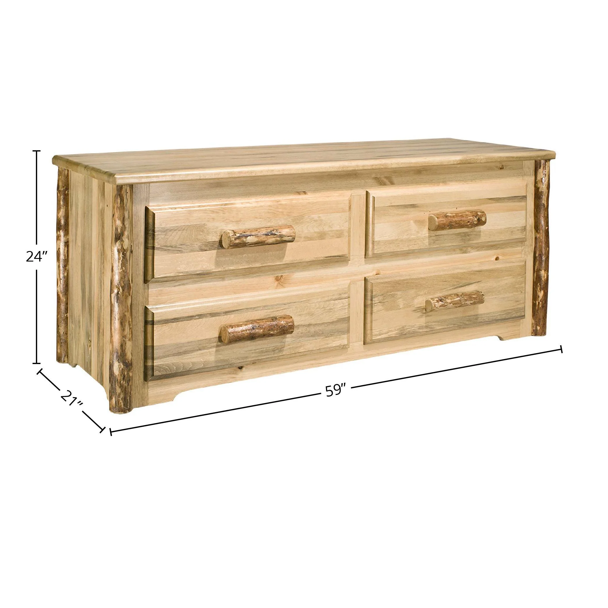 Glacier Country Collection 4 Drawer Sitting Chest
