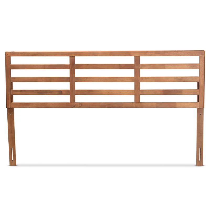 Bowery Hill Walnut Finished Wood King Size Headboard