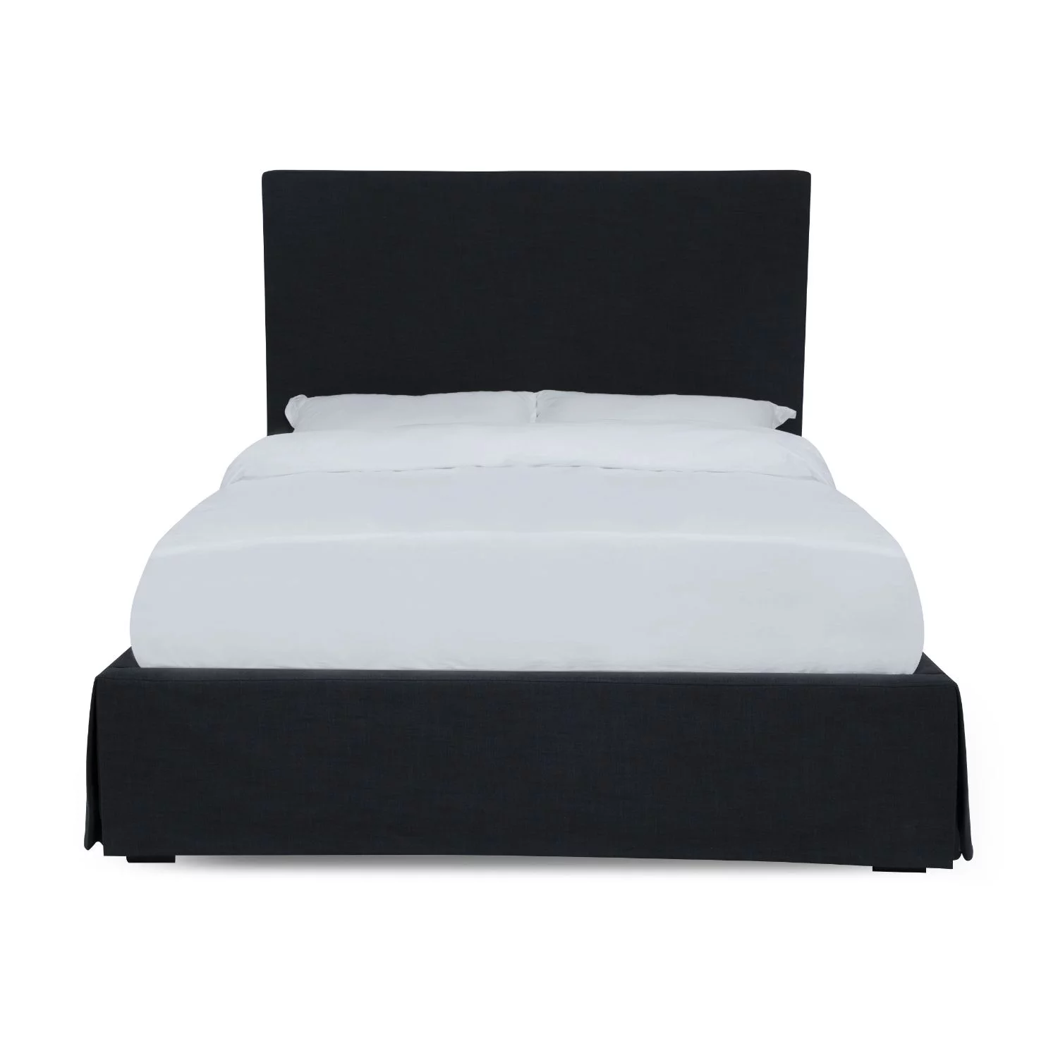 Modus Furniture Cheviot UpholsteredSkirted Storage Panel Bed in Iron