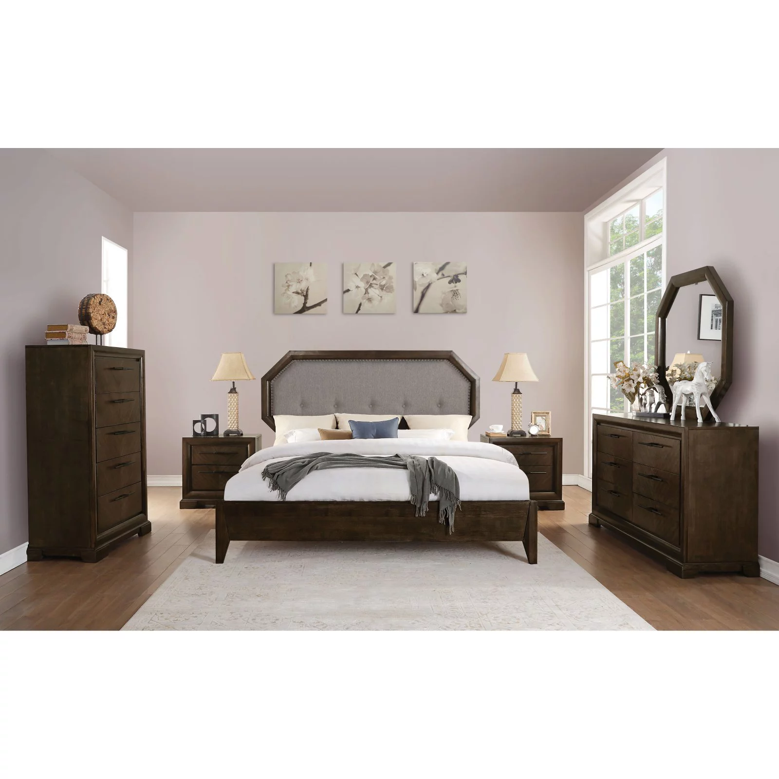 ACME Selma Chest with 5 Self-Closing Drawers in Tobacco