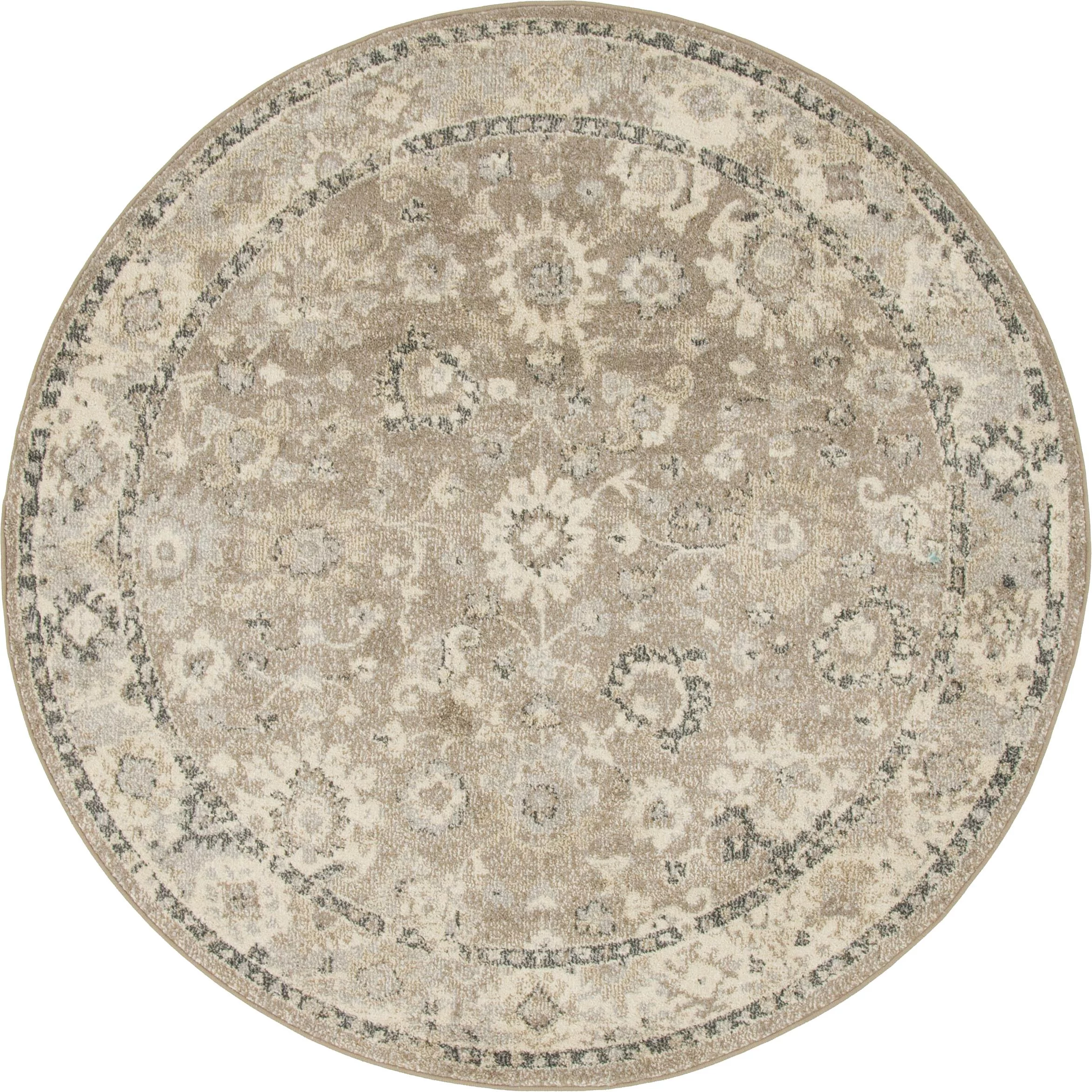 Unique Loom Krystle Penrose Rug Beige Brown/Gray 6' 1