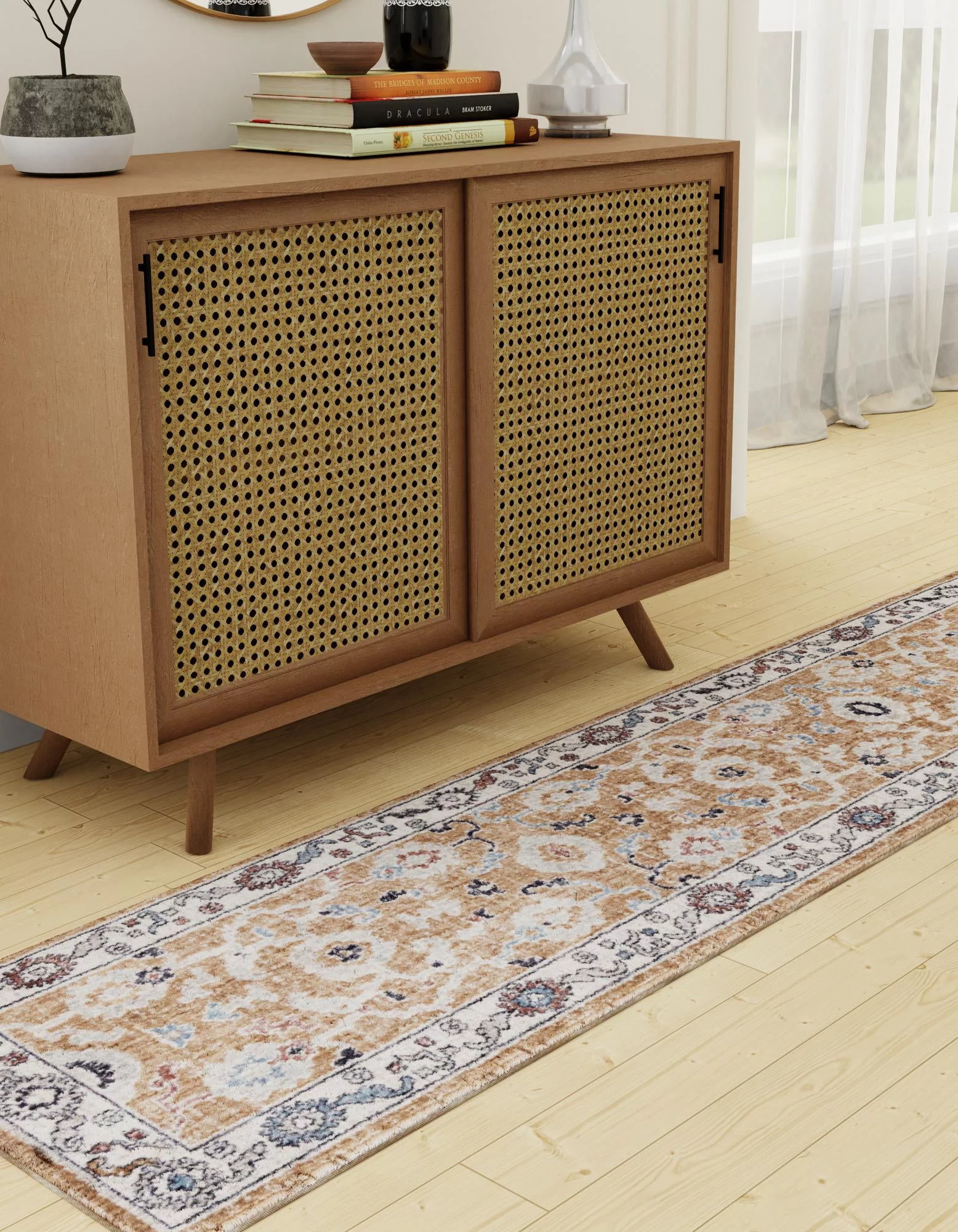 Unique Loom Animate Eco Traditional Rug Almond Beige/Black 2' 7