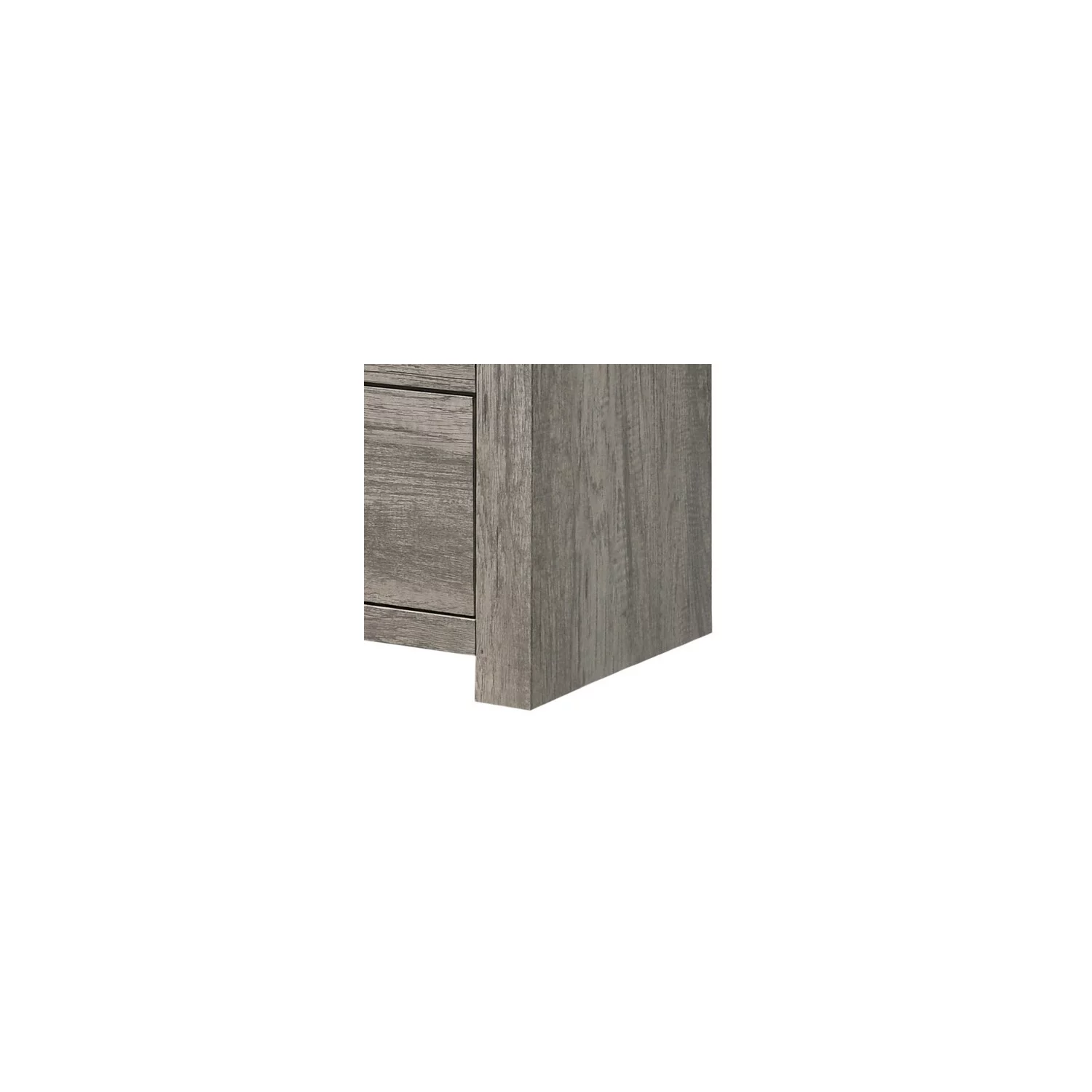 Benjara BM215295 Transitional Style Wooden Dresser with Bar Handles & Grain Details, Gray