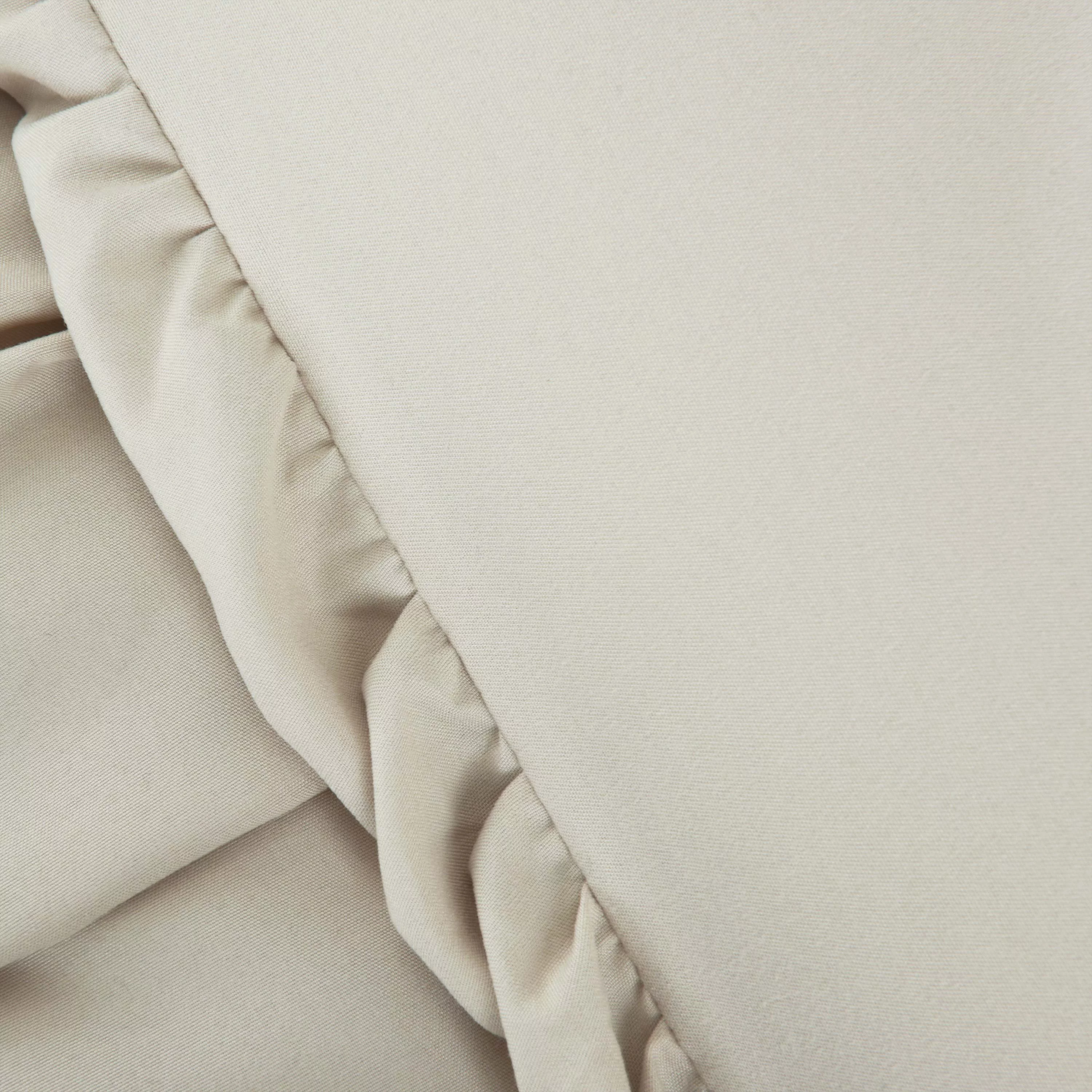 HIG 7 Piece Ruched Pleat Comforter Set Camel Romantic Bed in a Bag, Queen