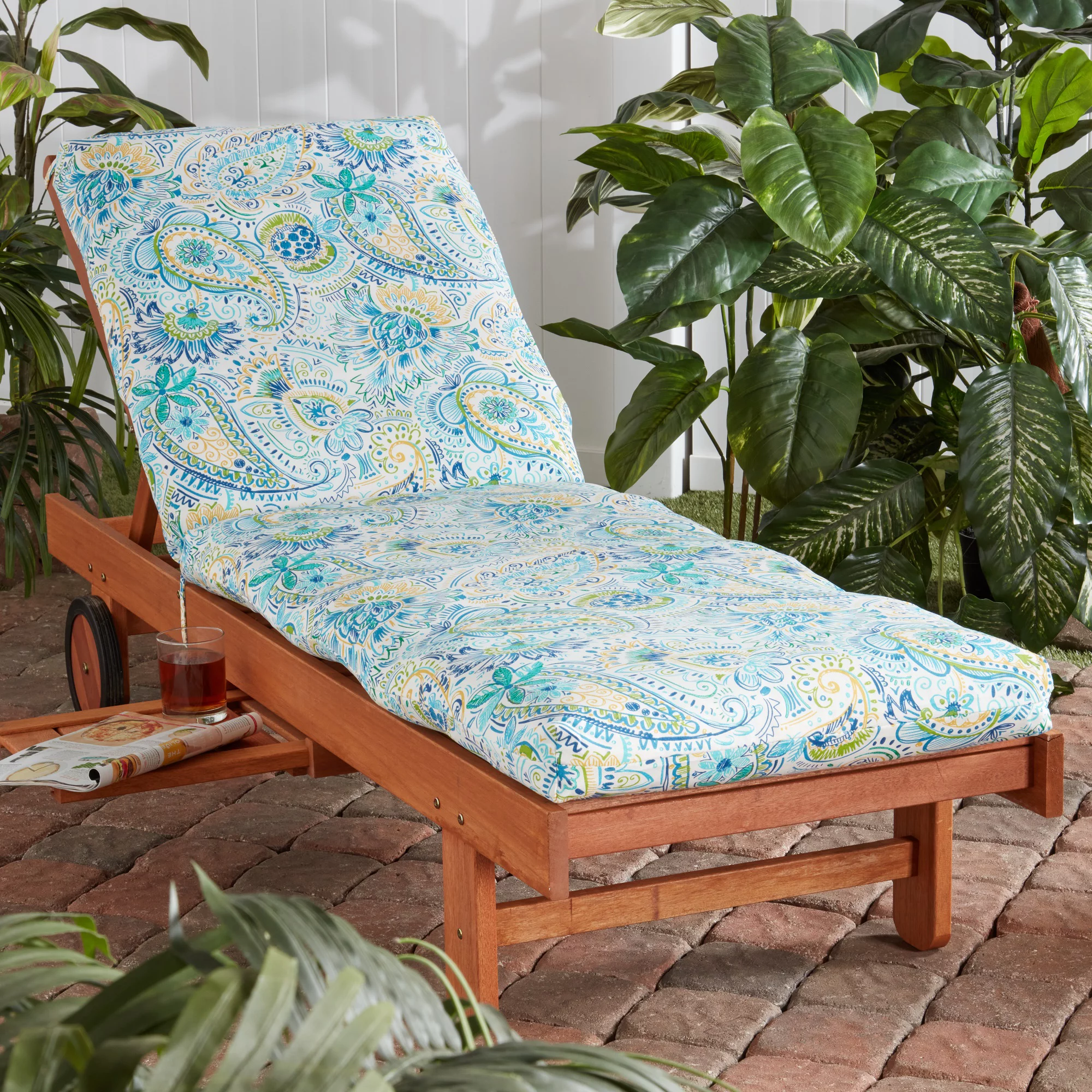 Greendale Home Fashions 73'' x 23'' Baltic Outdoor Chaise Cushion