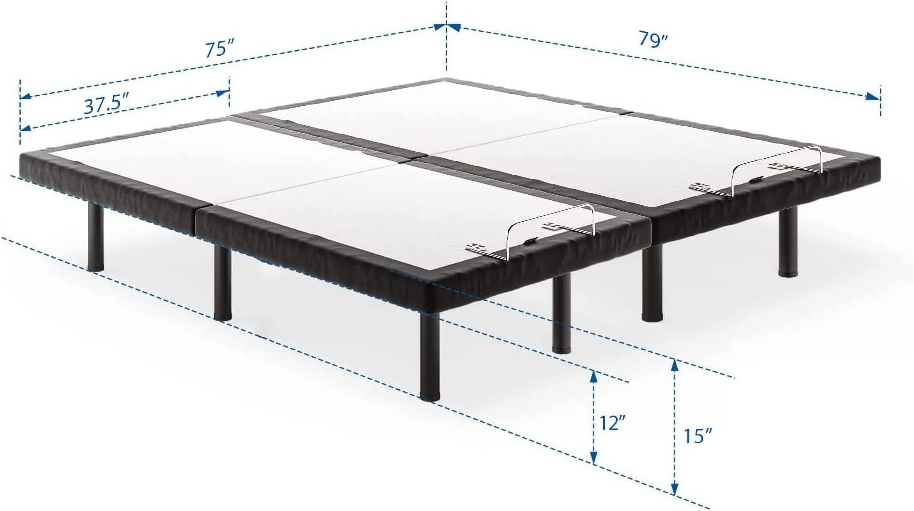 Popular Adjustable Bed Frame Split King  Adjustable Bed Base for Stress Management  Zero Gravity Base  Head and Foot Incline with 3-Speed Massage  Anti-Snore  Memory Pre-Sets.