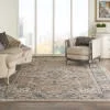 Nourison Concerto Beige/Grey 10' x 14' Area Rug, Transitional, Persian, Bed Room, Living Room, Dining Room, Kitchen, Easy Cleaning, Non Shedding,