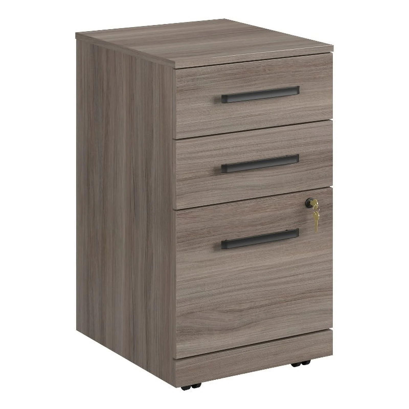 UrbanPro Engineered Wood 3-Drawer Mobile File in Hudson Elm / Brown Finish