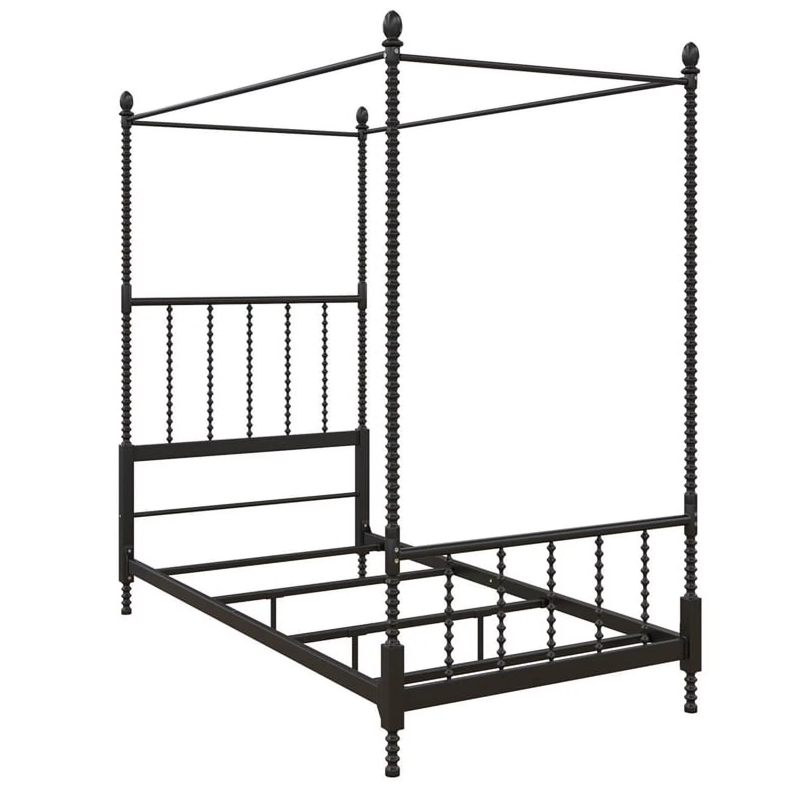 DHP Emerson Metal Canopy Bed in Twin Size Frame in Black