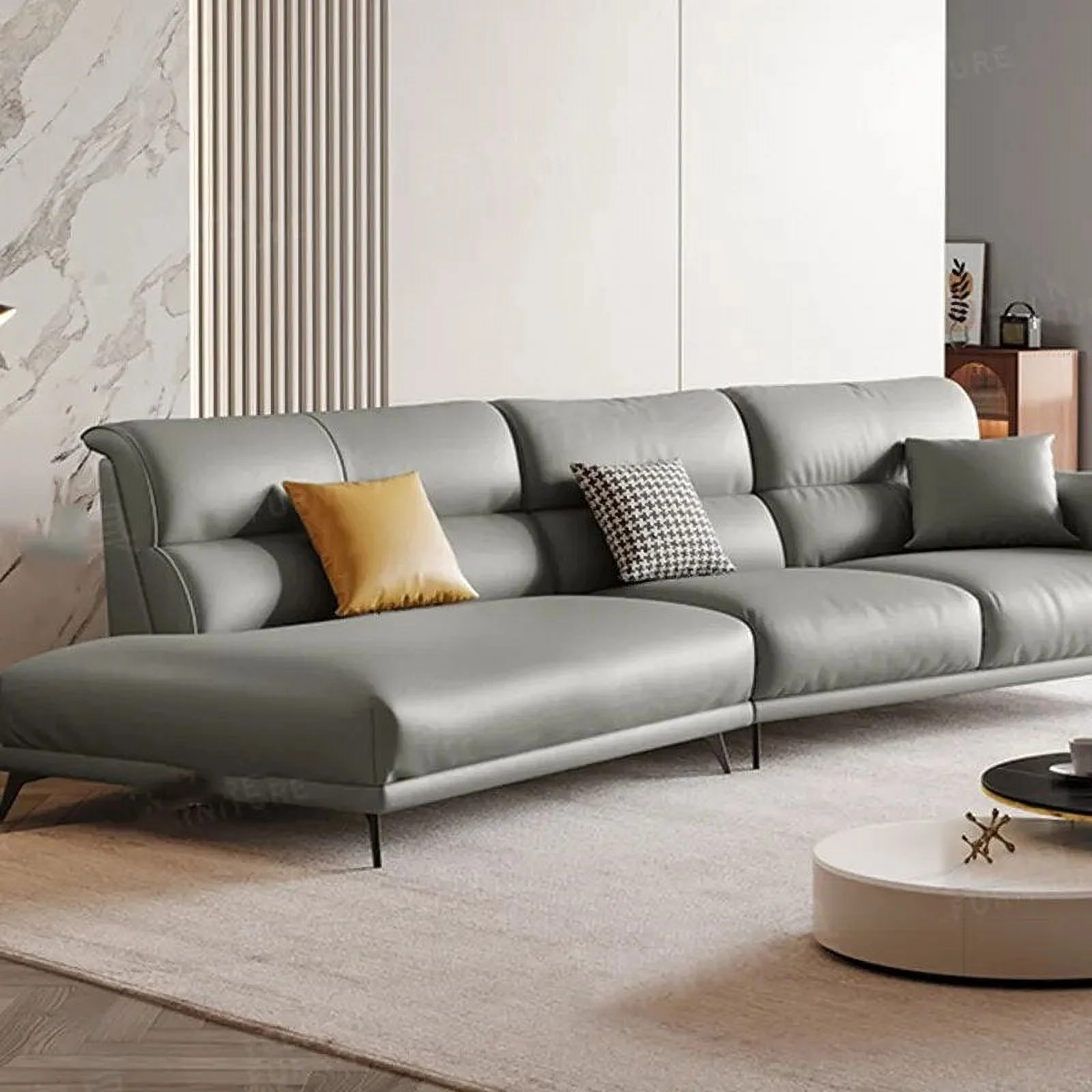 Hotel Couch Sofa Bed Lazy Cloud Sectional Leather Floor Corner Sofa Modern Leeper Divano Letto Furniture Living Room Sofa Set
