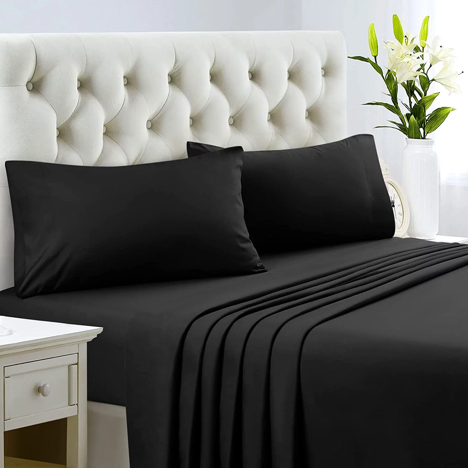 1200 Thread Count 100% Egyptian Cotton Sleeper Sofa Bed Sheet Set Solid Twin Size (36