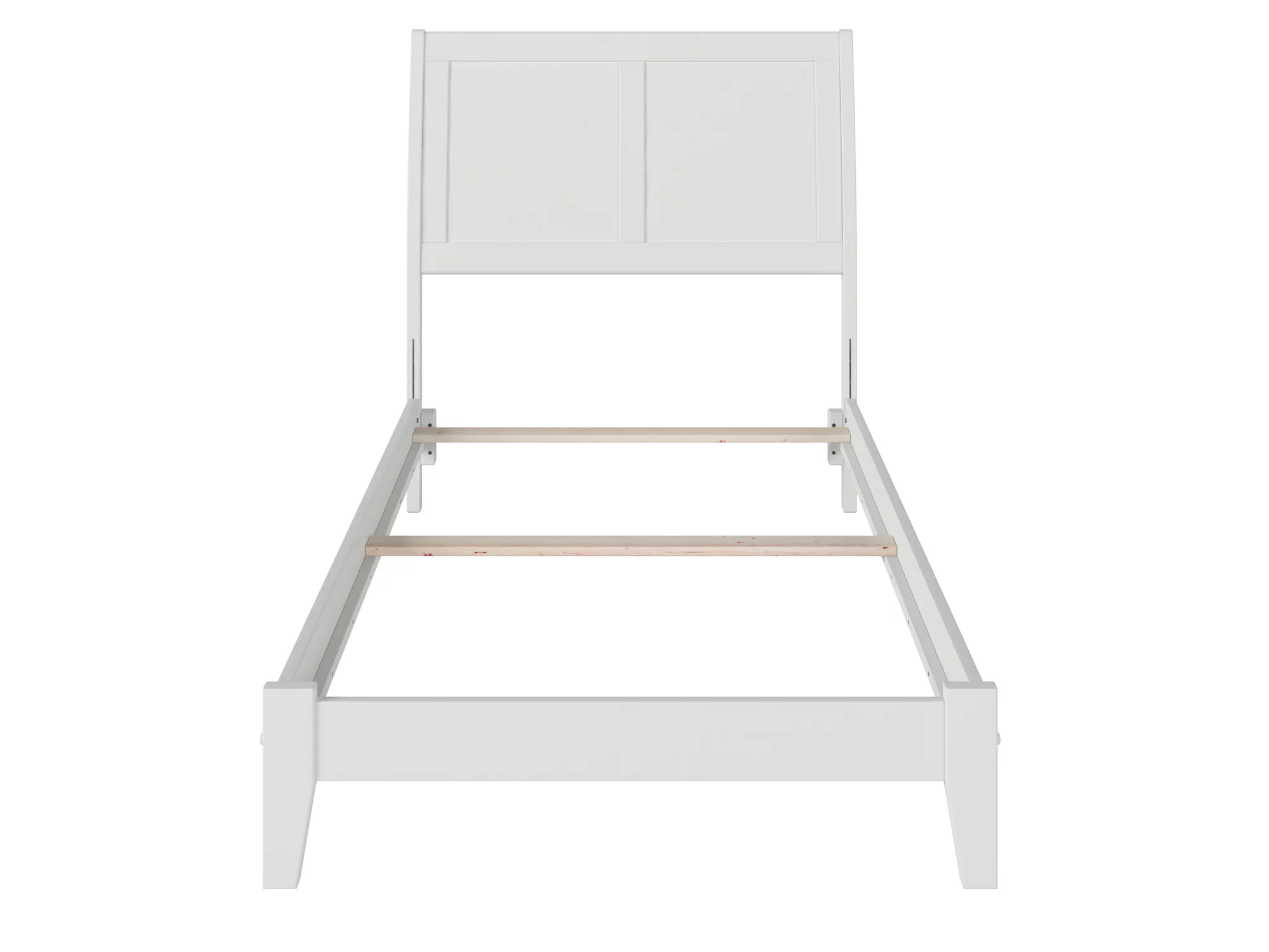 Portland Twin Traditional Bed in White