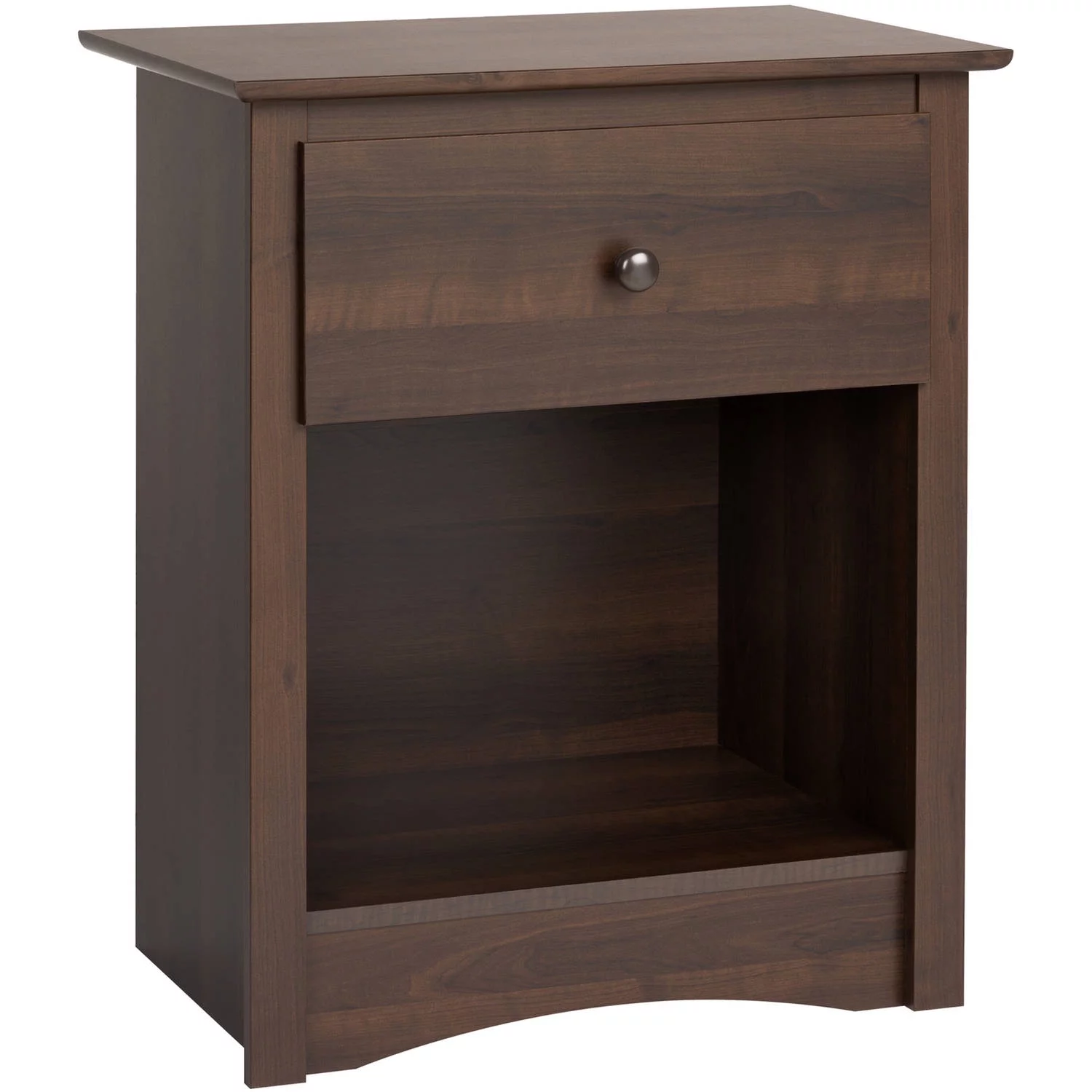 Prepac Fremont Classic Tall 1-Drawer Bedroom Nightstand, Espresso