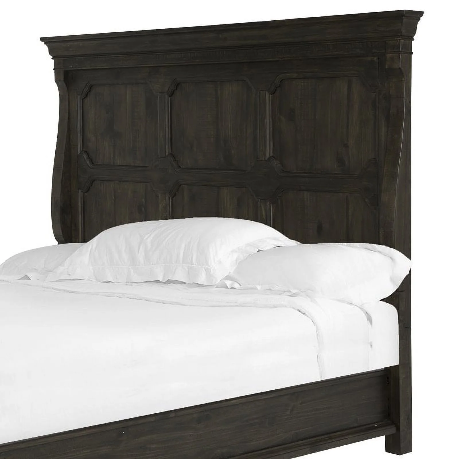 Bowery Hill Espresso Traditional Peppercorn King Panel Headboard