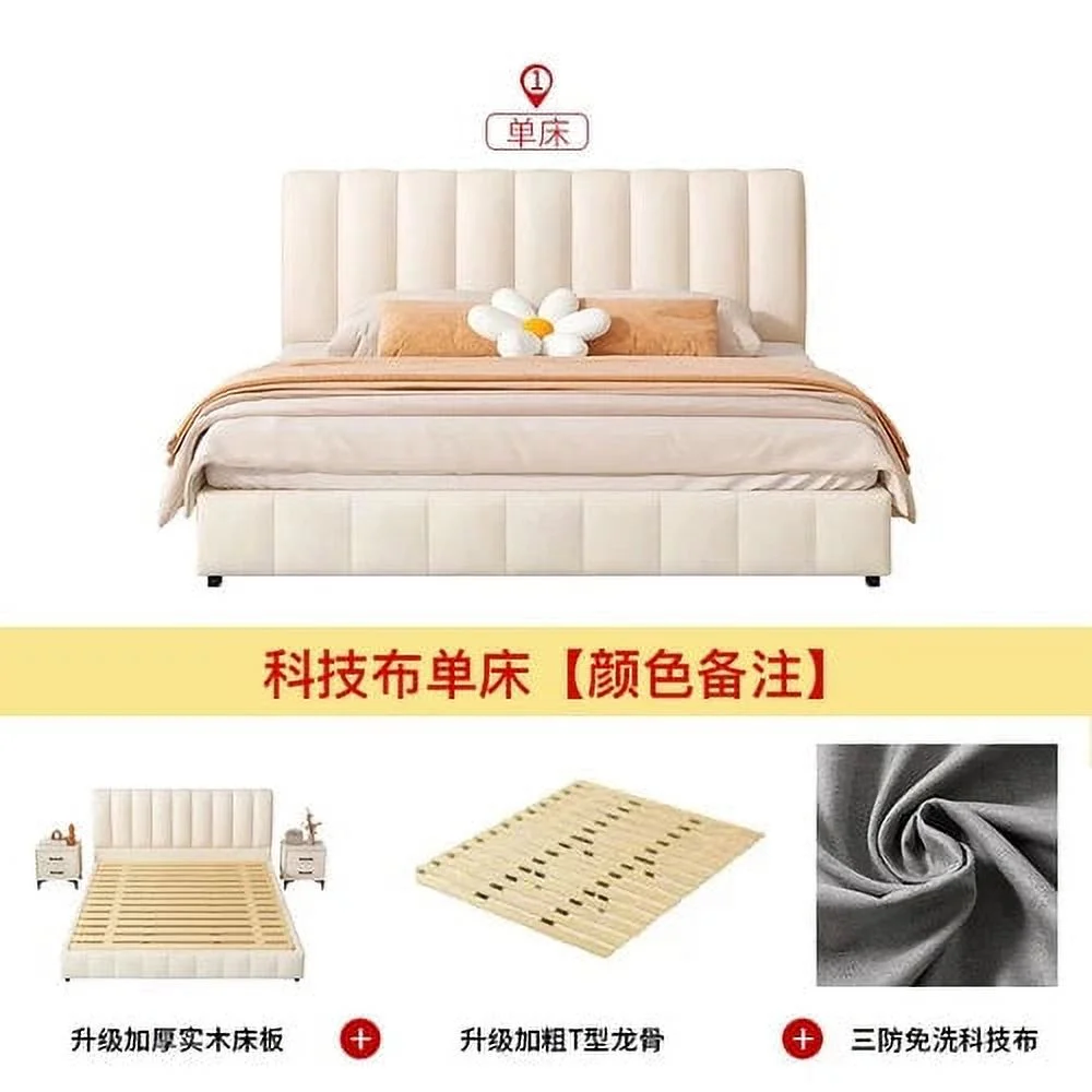 White Safe Luxury Beds Modern Leather Storage Living Room Double Beds Minimalist Nordic Camas Dormitorio Furnitures For Bedroom