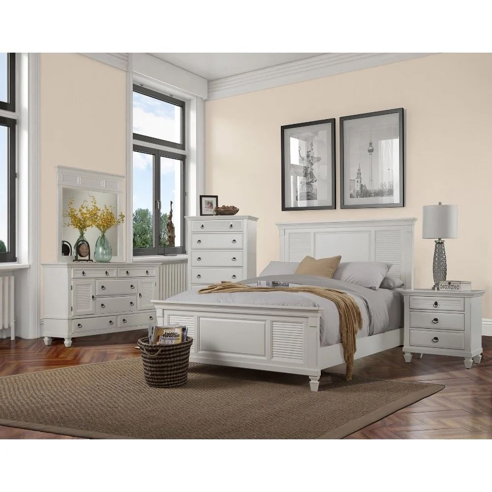 Alpine Furniture Winchester Panel Bed, Multiple Sizes