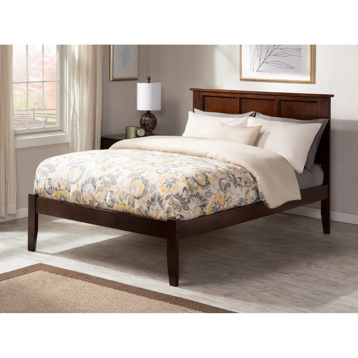 AFI Madison Walnut Finish Full Open Foot Bed