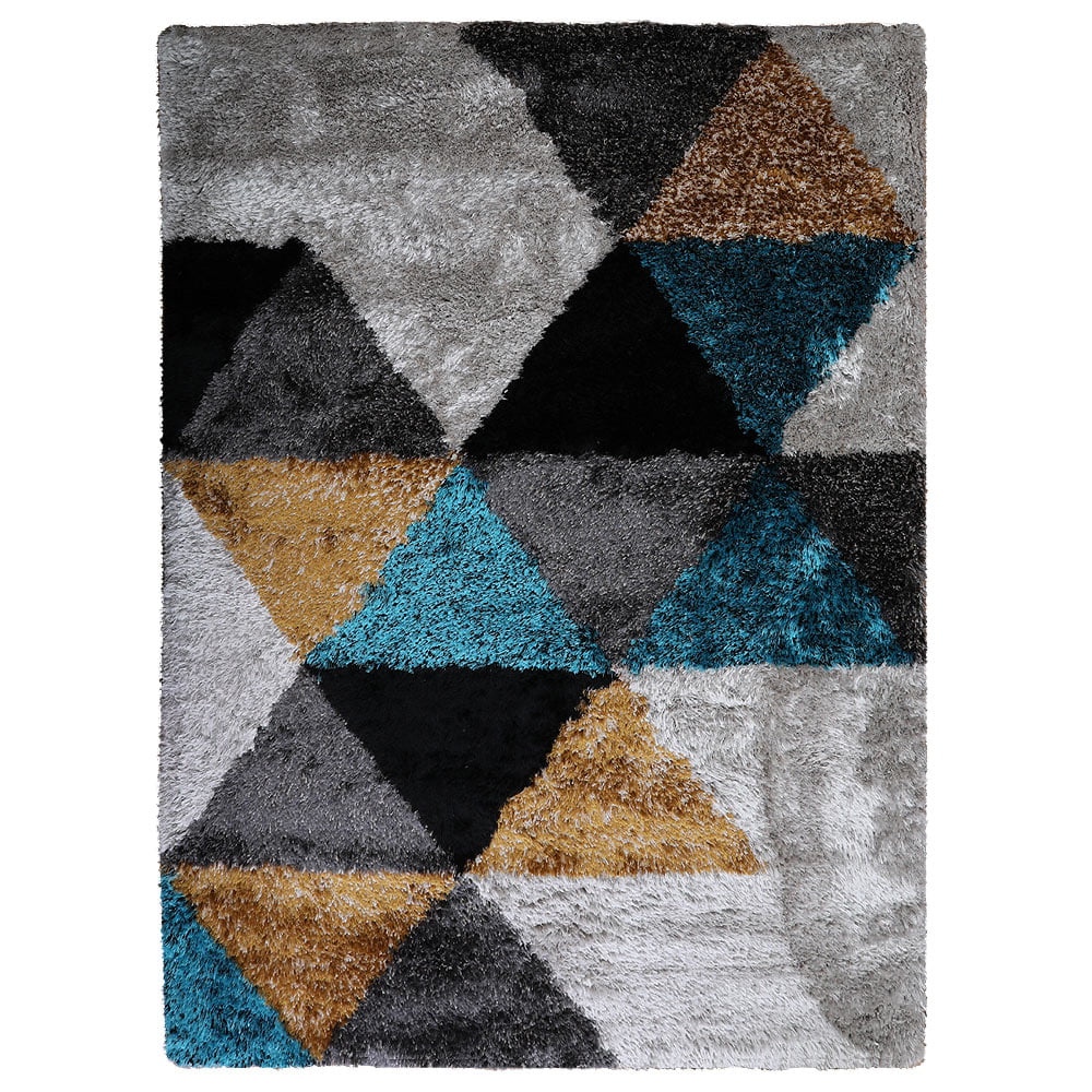 RUGSOTIC CARPETS HAND TUFTED SHAG POLYESTER ECO-FRIENDLY AREA RUGS - 5'x8', Rectangle, Multicolor, Plain Solid Design, High Pile Thick Handmade Anti Skid Area Rugs for Living Room, Bed Room K00111