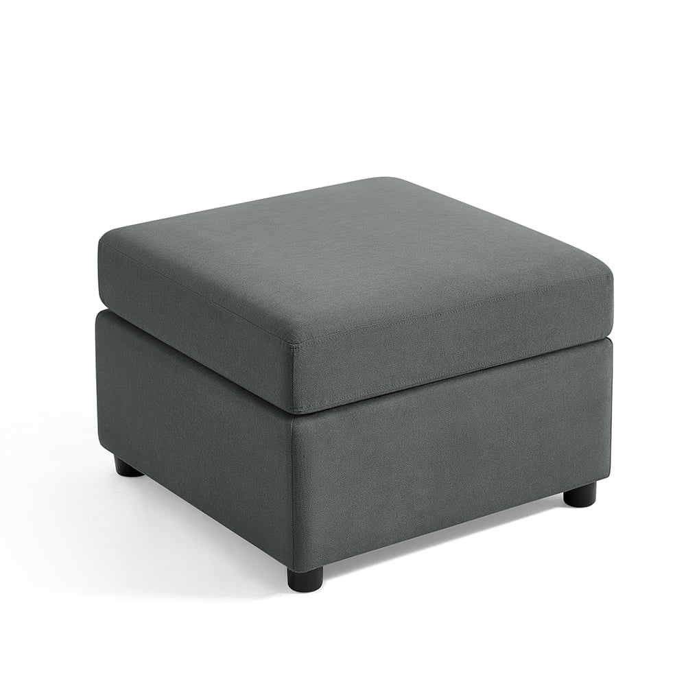 LINSY HOME Storage Ottoman for Modular Sectional Sofa, Dark Gray