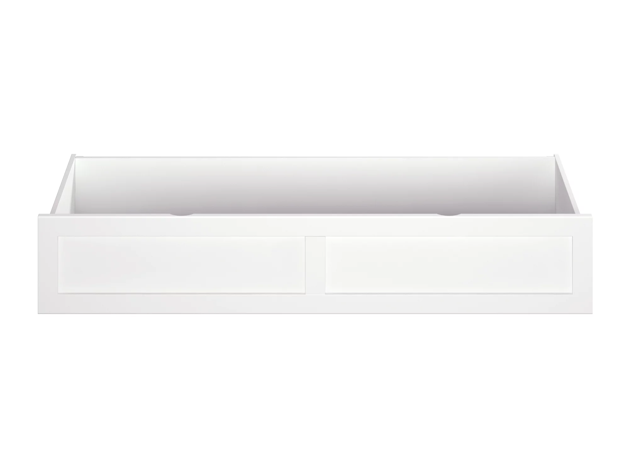 AFI Under Bed Foot Drawer Storage Drawer for Platform Beds, Queen, White