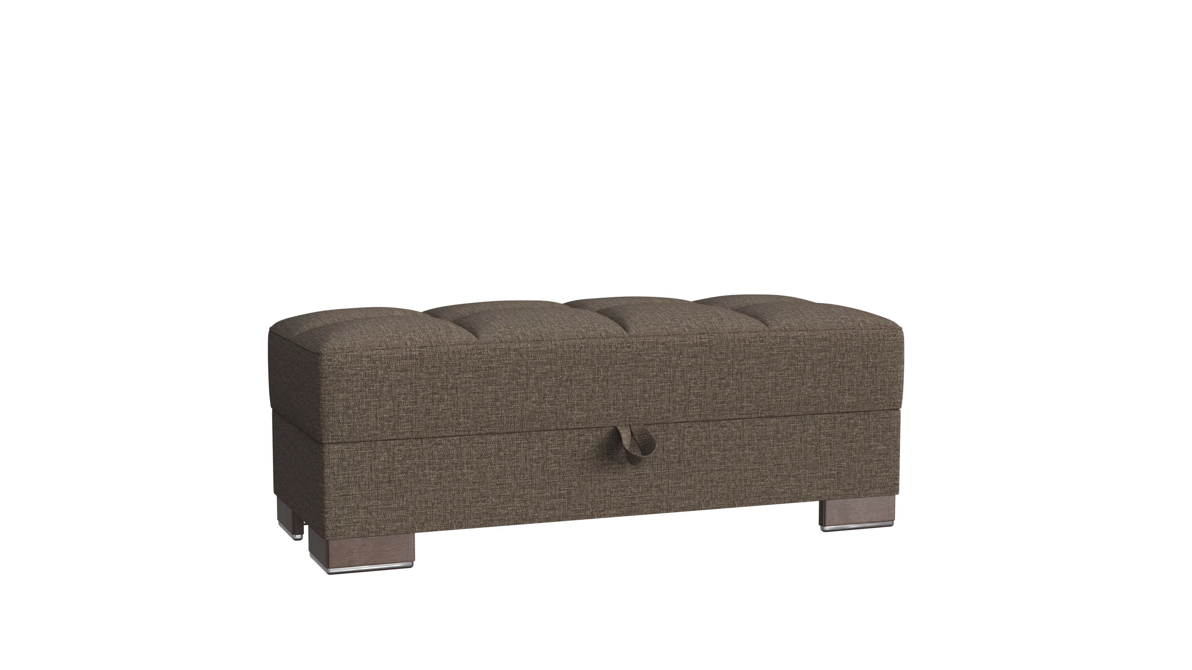 Ottomanson Origins Upholstered Storage Ottoman, Brown