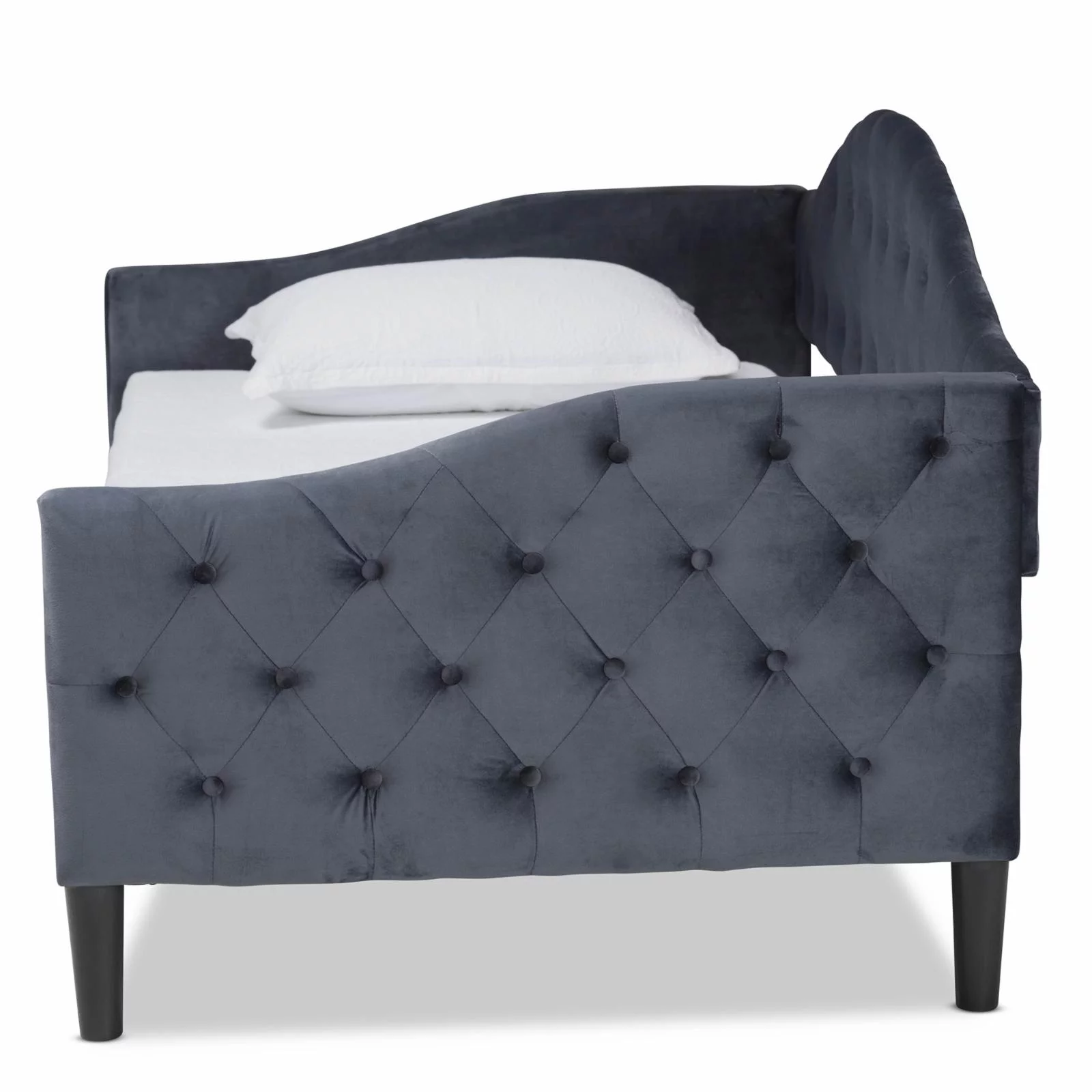 Baxton Studio Benjamin Light Blue and Dark Brown Finished Wood Twin Size Daybed