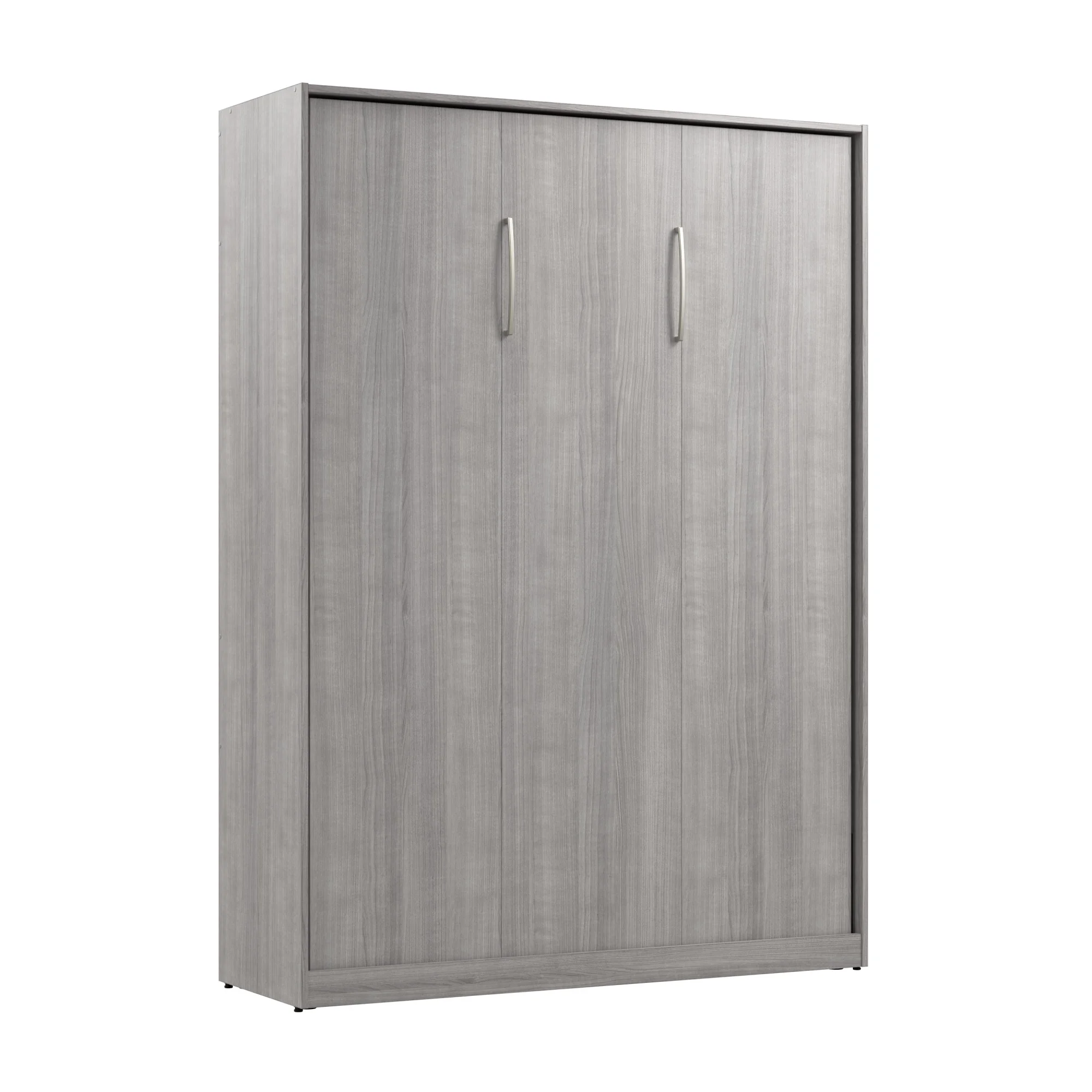 Bestar Claremont 59W Full Murphy Bed in platinum gray