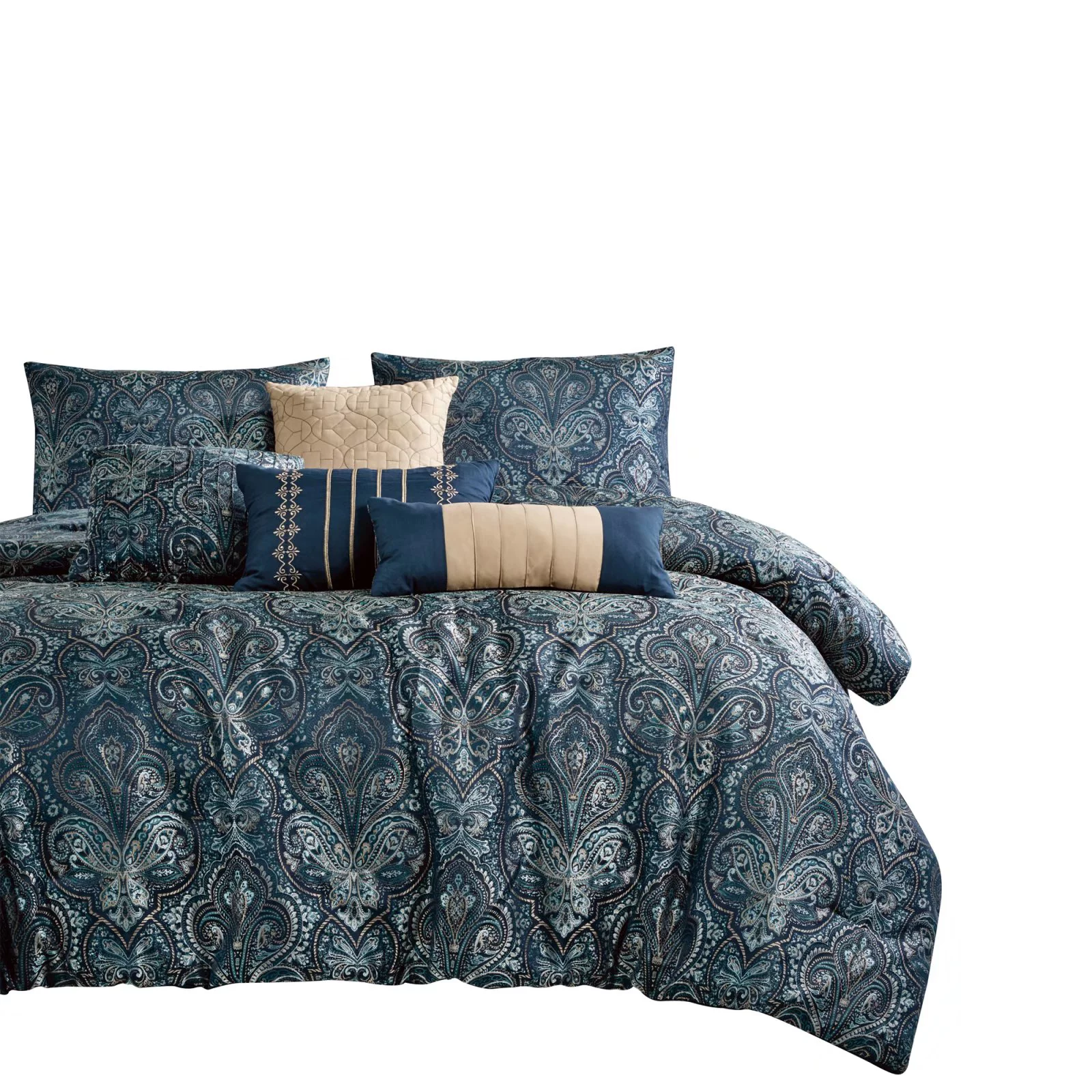HGMart Bedding Comforter Set Bed In A Bag - 7 Piece Luxury microfiber Bedding Sets - Oversized Bedroom Comforters,Queen