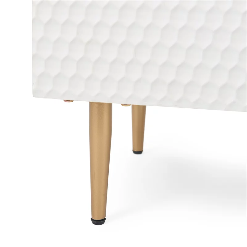 Adore Decor Jolie 3 Drawer Standard Dresser White