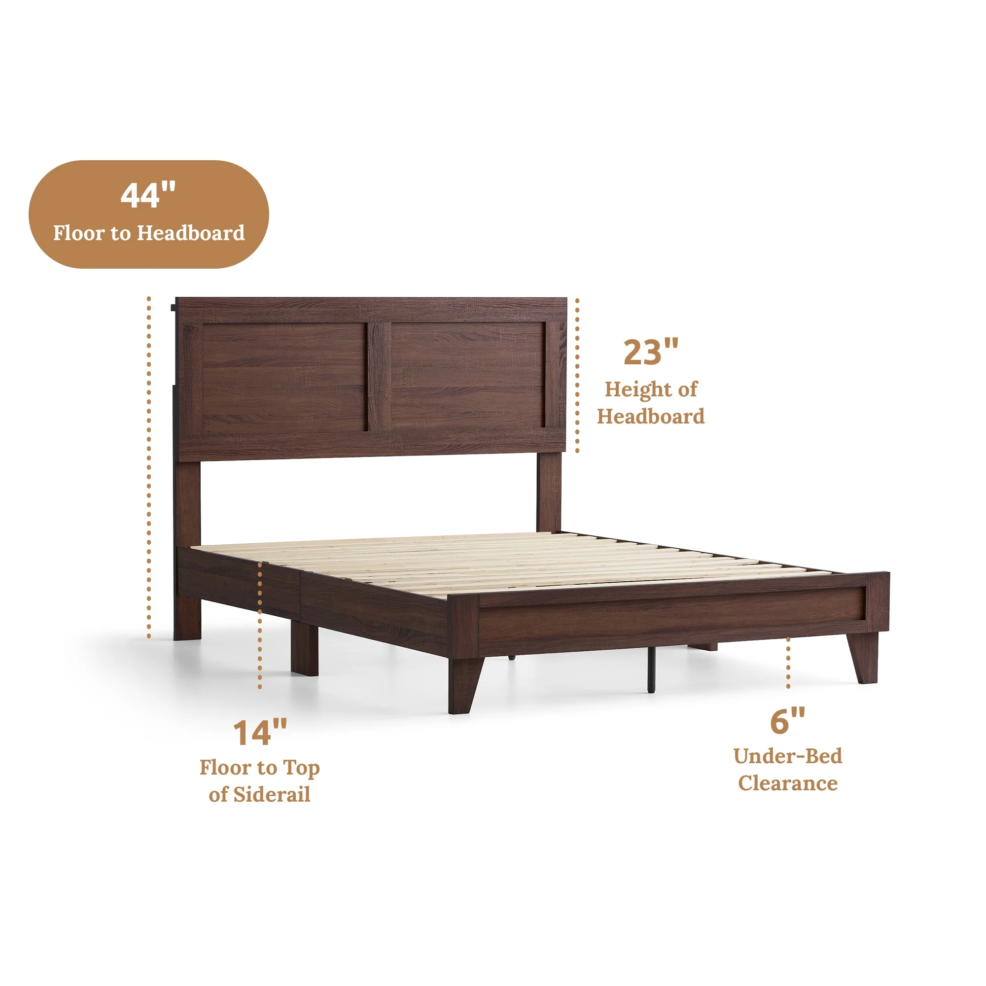 Rest Haven Kent Wood Platform Bed, Twin, White