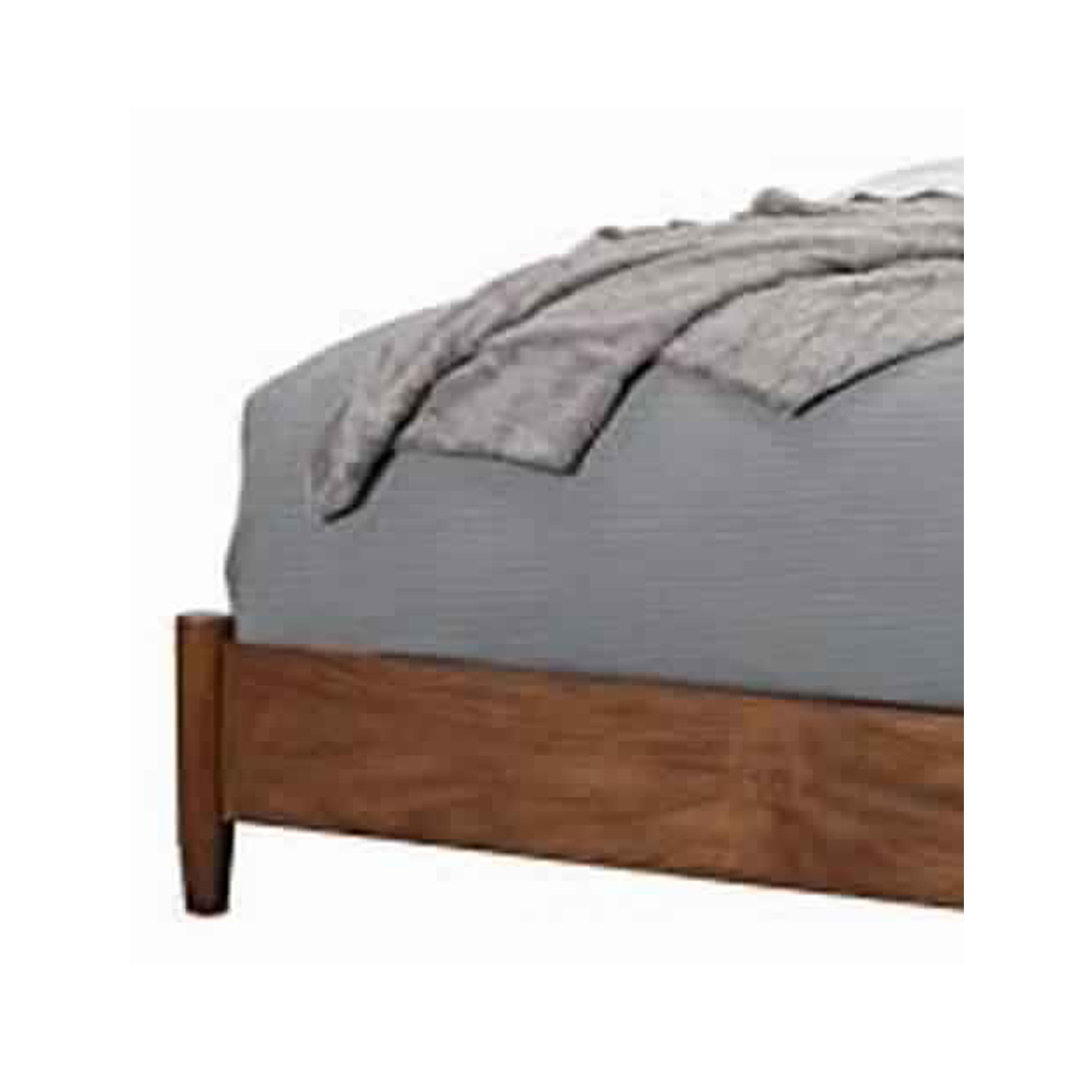 Saltoro Sherpi Two Tone Queen Panel Bed with Upholstered Headboard, Brown and Gray