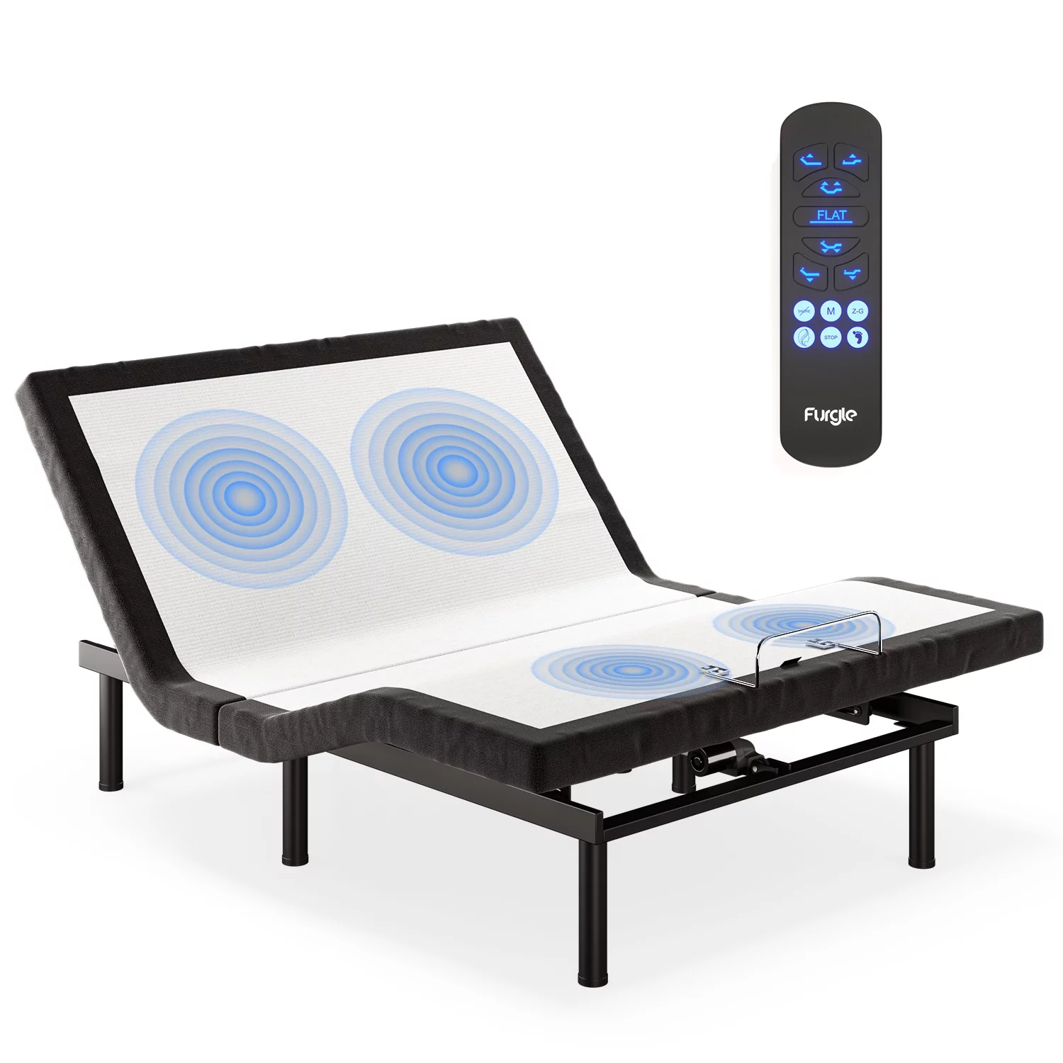 Queen Adjustable Bed Base with Remote,Vibration Massage,Incline,Queen Bed Frame Electric Adjustable Bed Frame for Bedroom