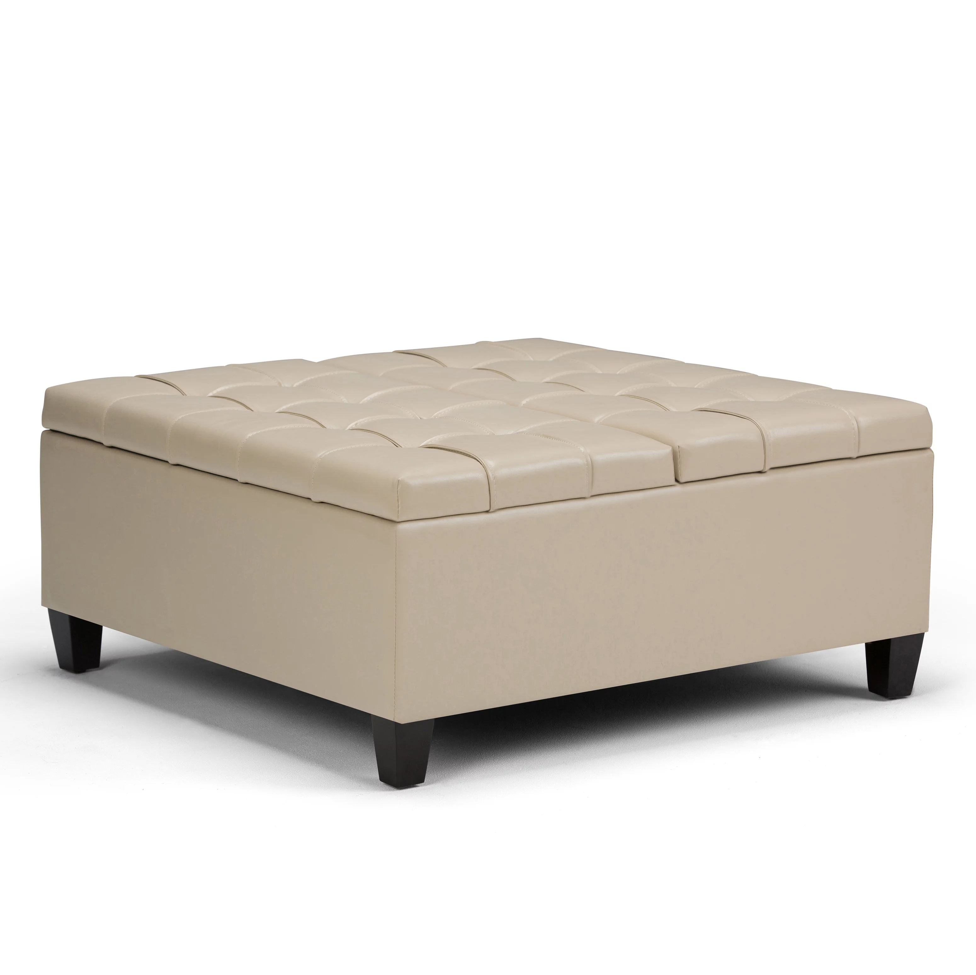 Simpli Home Harrison Coffee Table Storage Ottoman