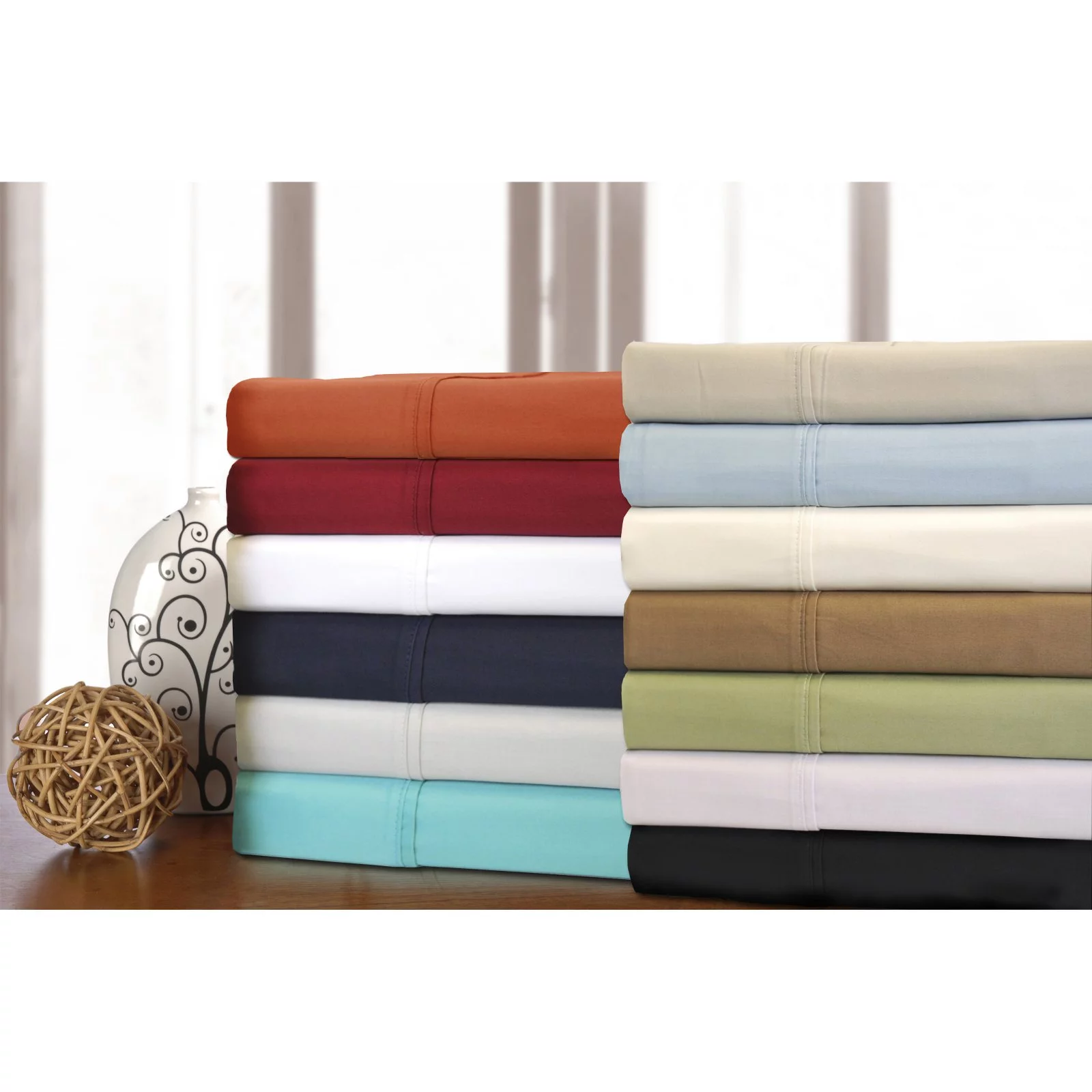 Impressions Rochelle %100 Egyptian Cotton Deep Pocket Sheet Set, California King, Tan - 300 Thread Count