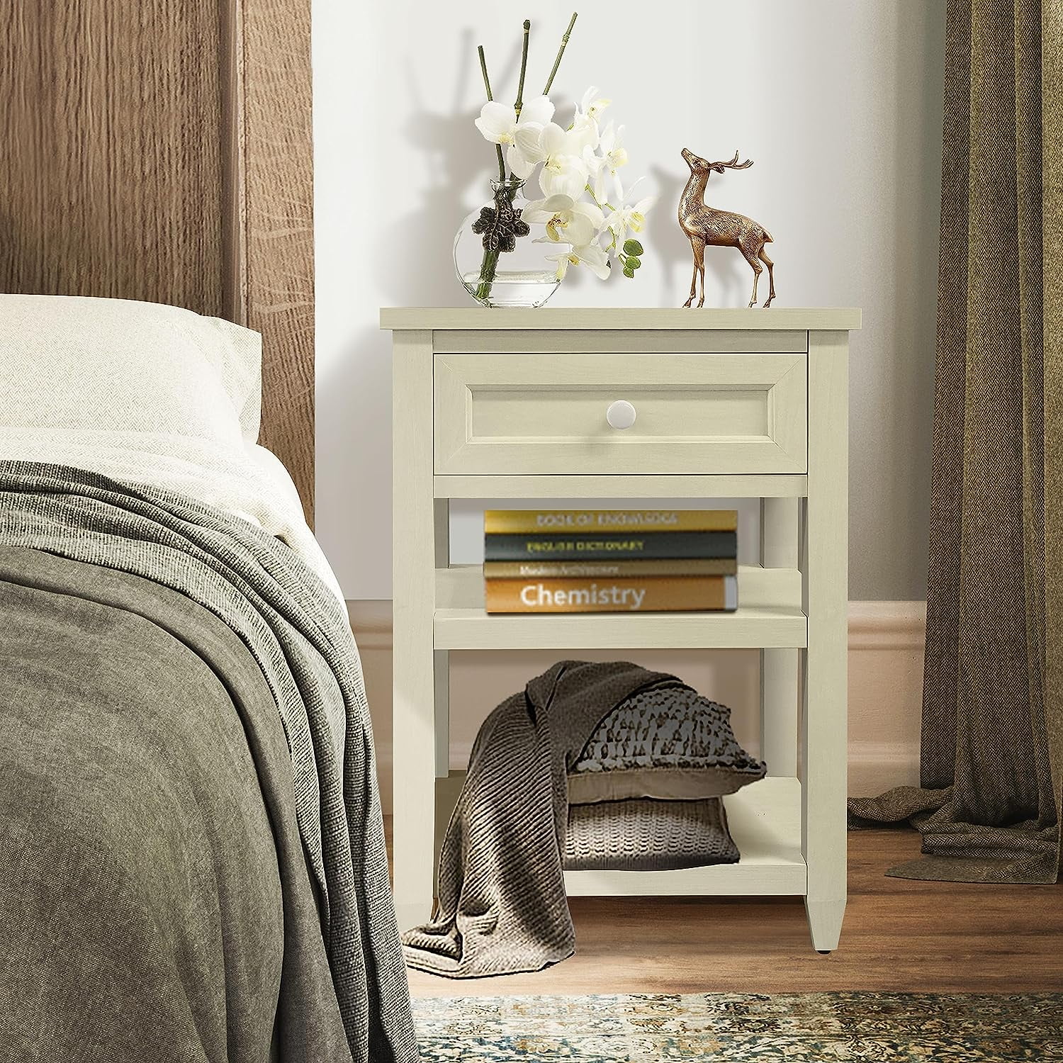 Nightstand with Drawers Tall 28