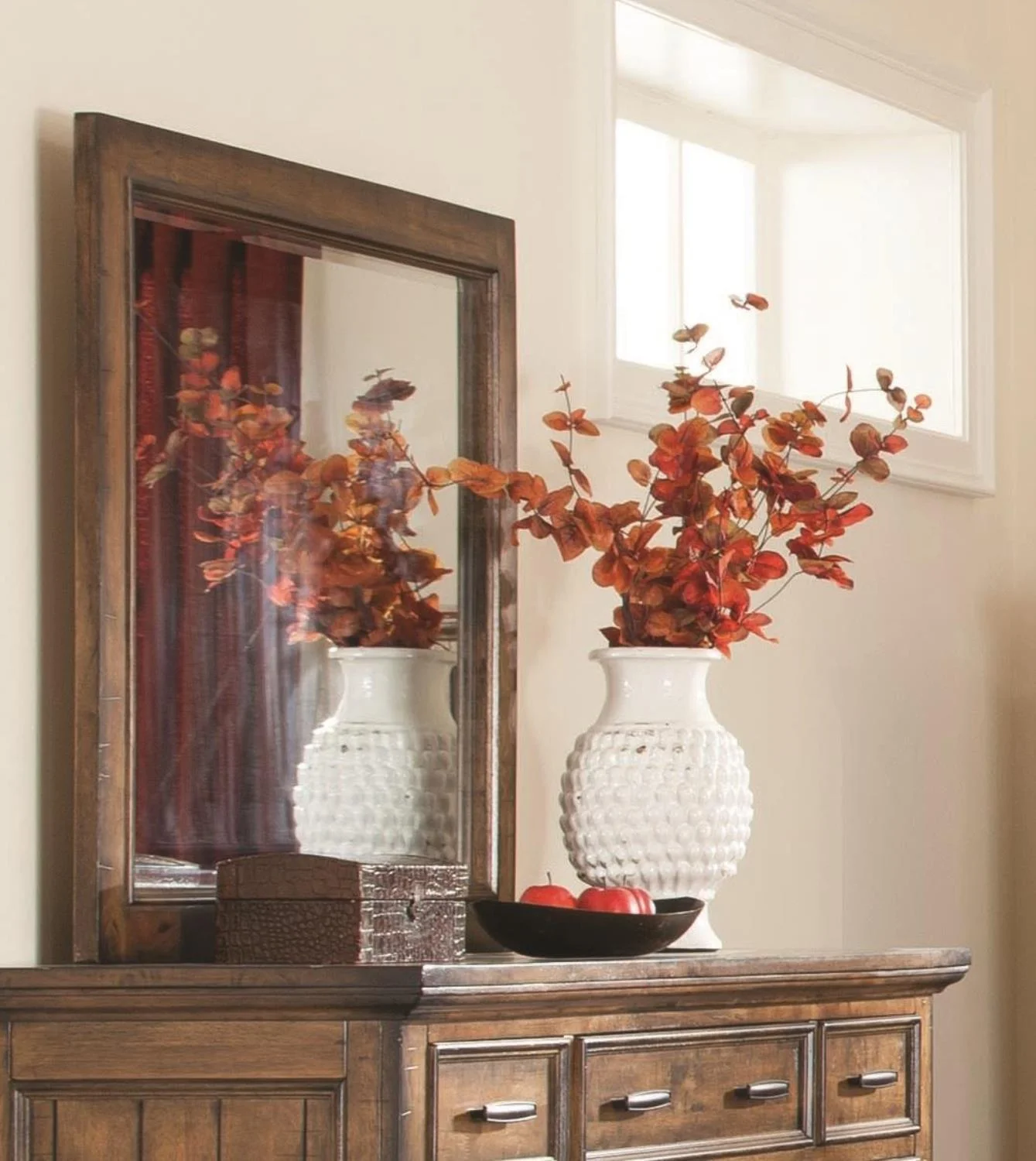 Elk Grove Rectangular Dresser Mirror Vintage Bourbon