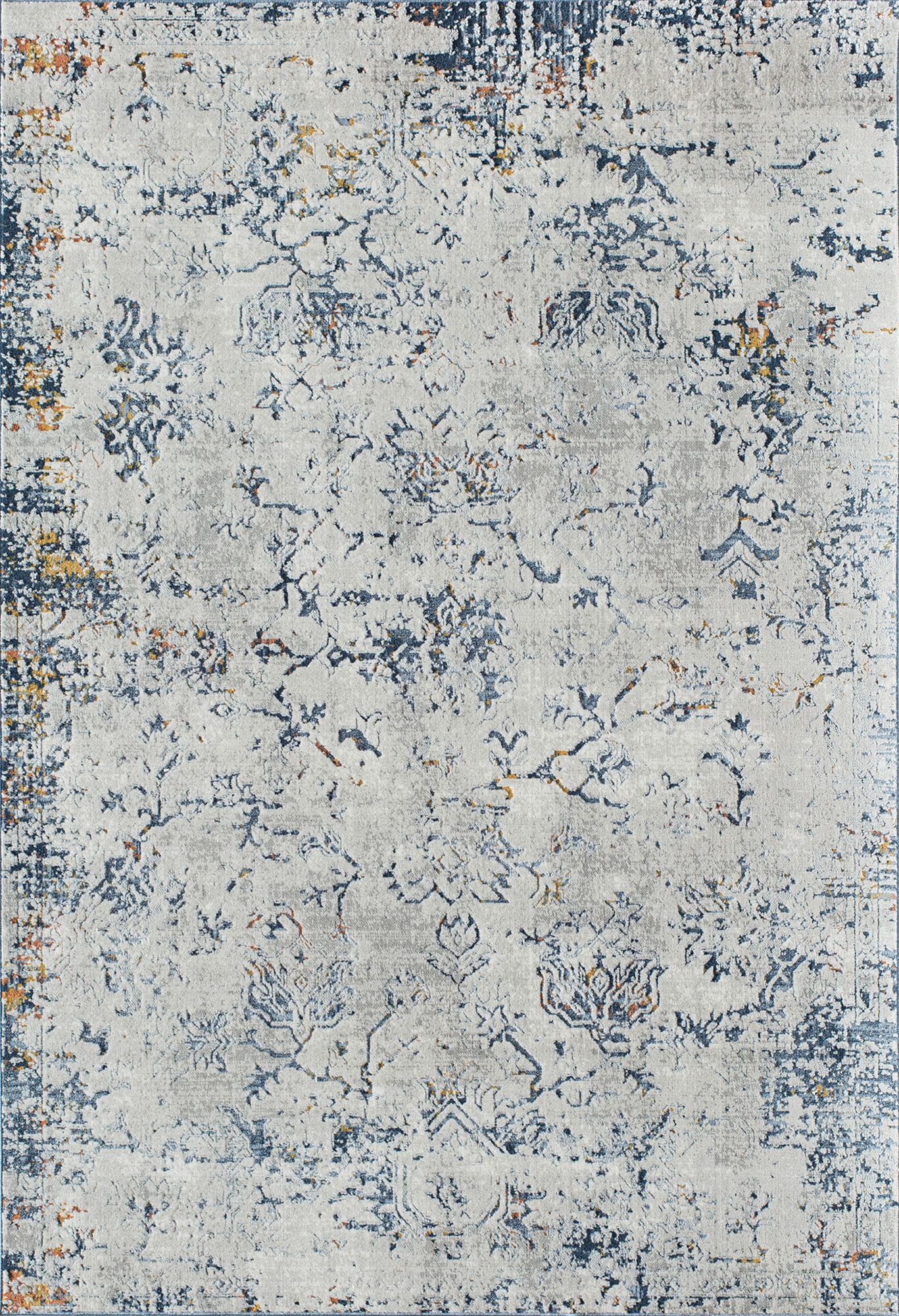 Rugs America Preston PS55B Seafoam White Transitional Vintage White Area Rug, 8'0