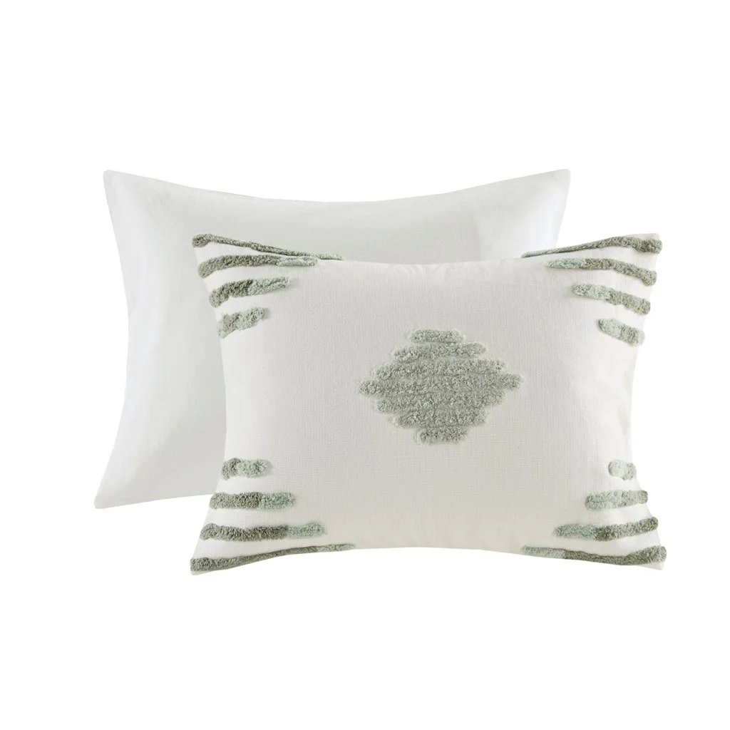 Gracie Mills Mitch Modern Tufted Chenille 3-Piece Duvet Cover Set - GRACE-15574