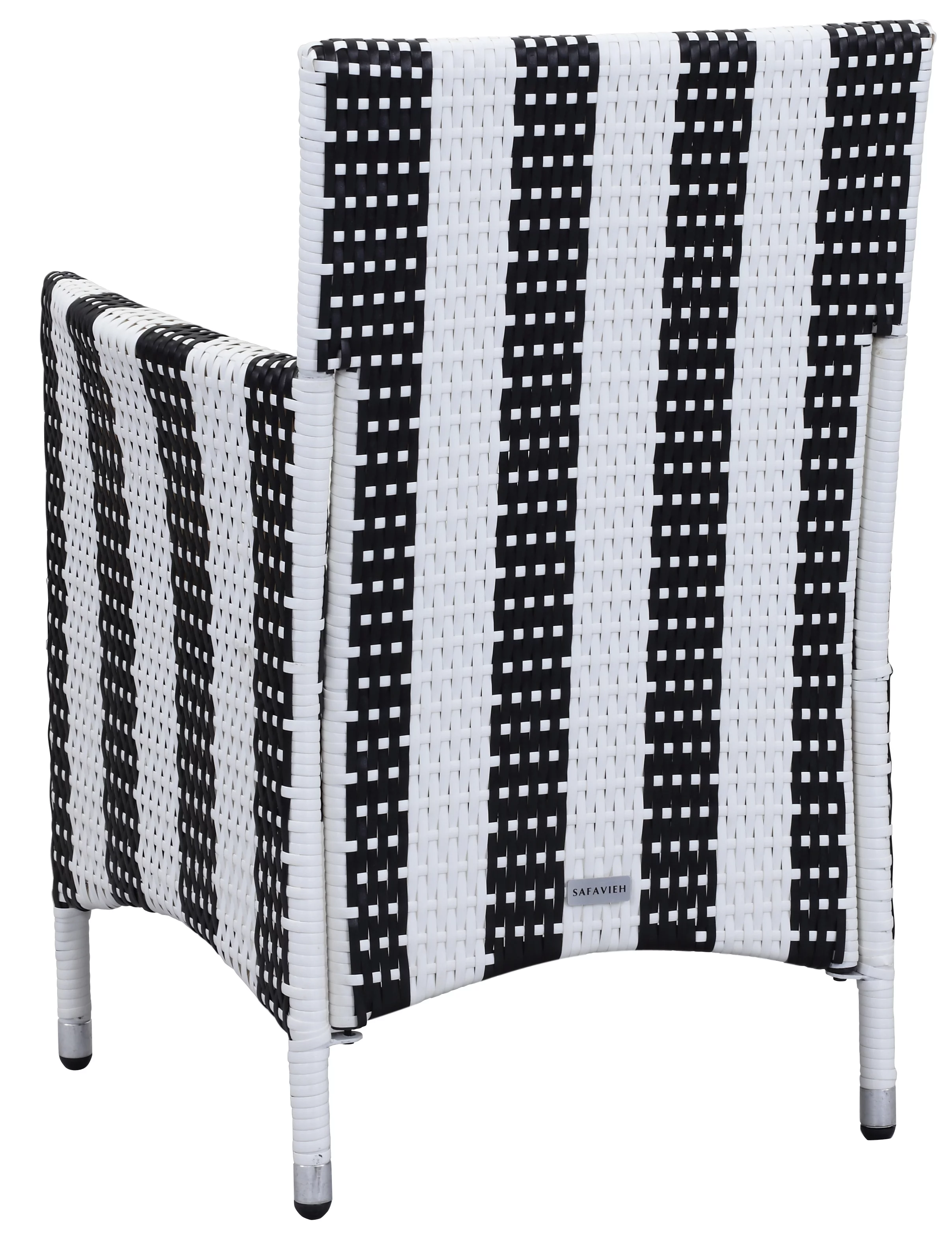 Safavieh Kendrick Outdoor Patio Wicker Chair, Set of 2 - Black/Sand