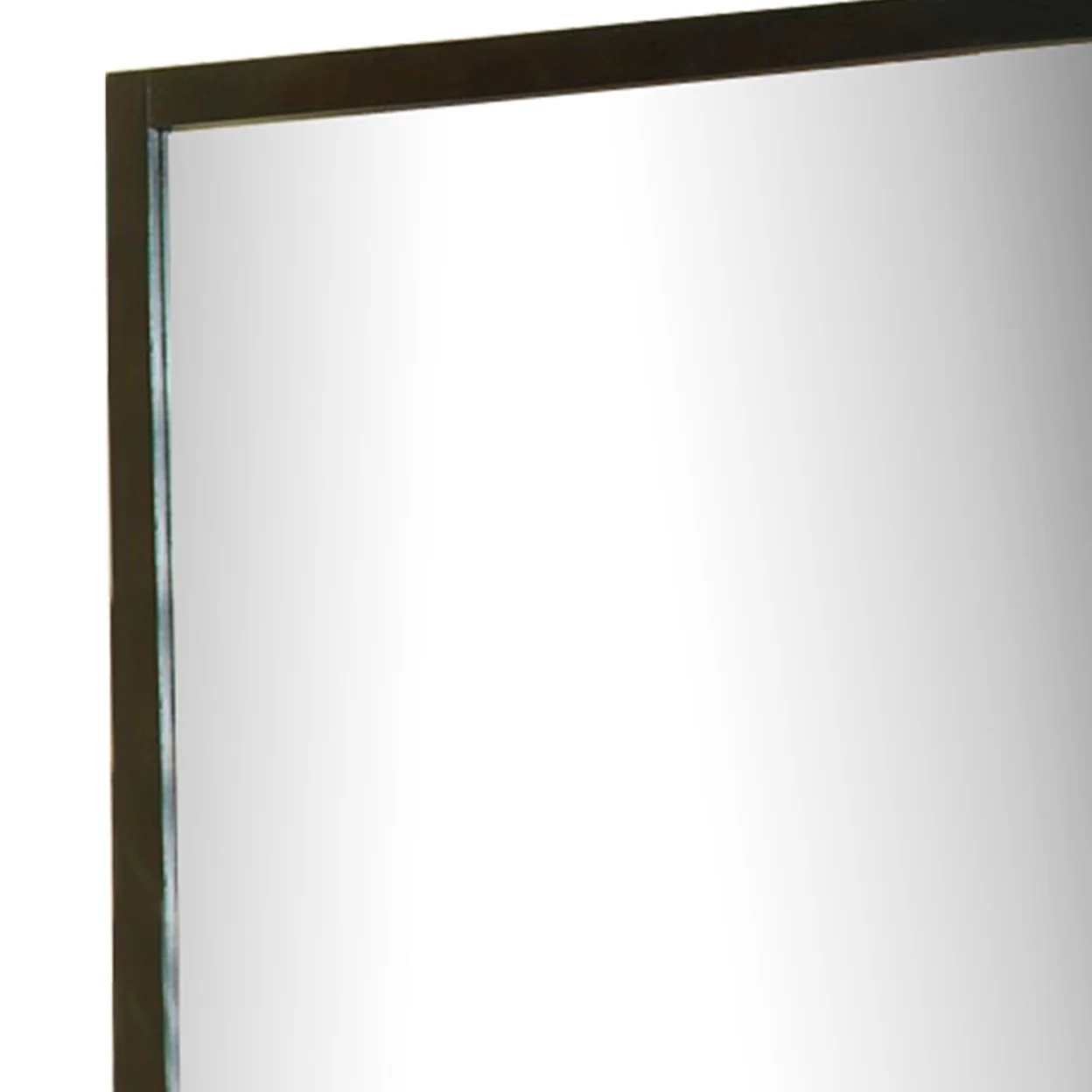 Contemporary Mirror With Wooden Frame Espresso Brown- Saltoro Sherpi