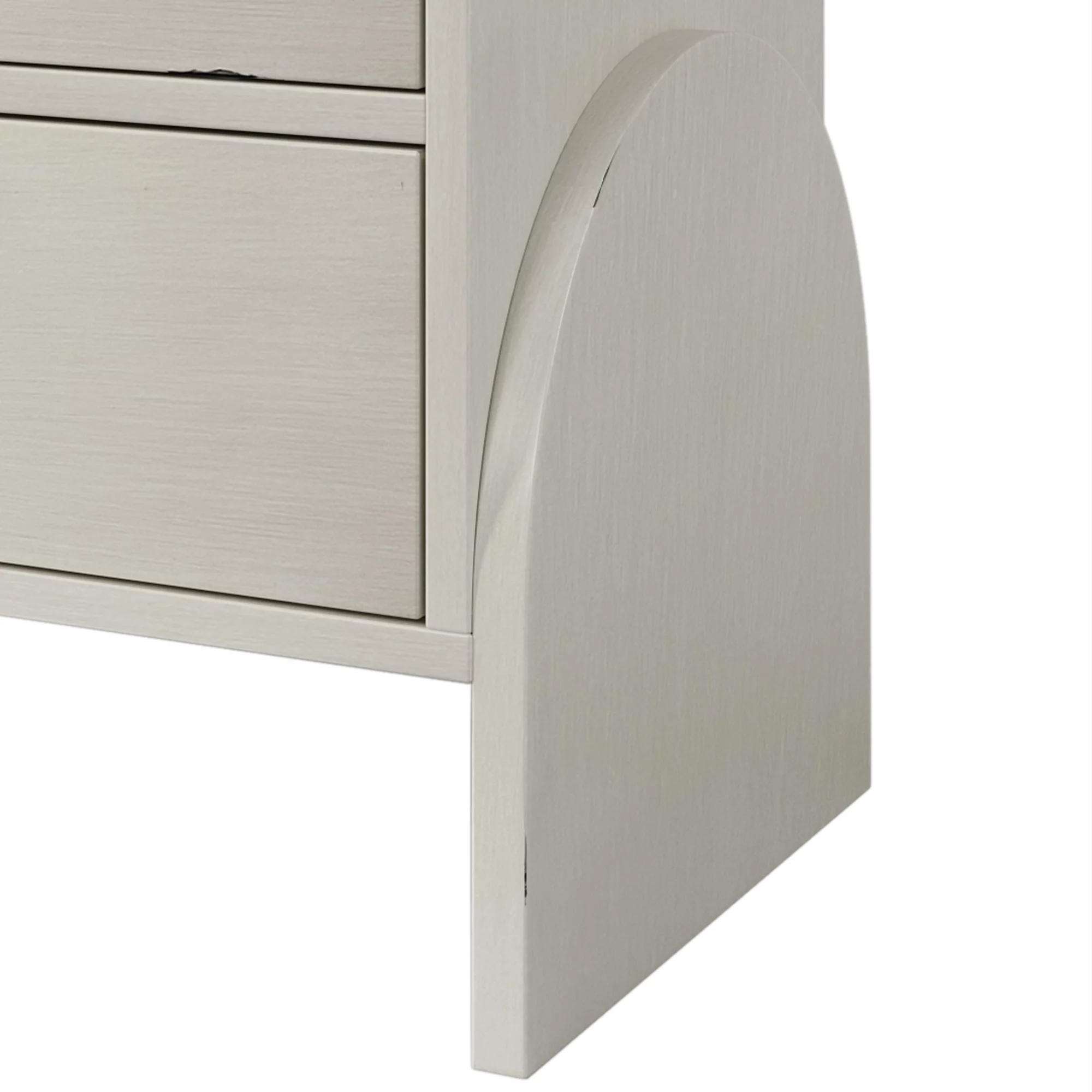 Bellemave Nightstand with 2 Drawers, White Wood Retro Style Bed Side Table with Storage, 2-Tiers Drawer Cabinet for Bedroom, Living Room,Hallway(Antique White)