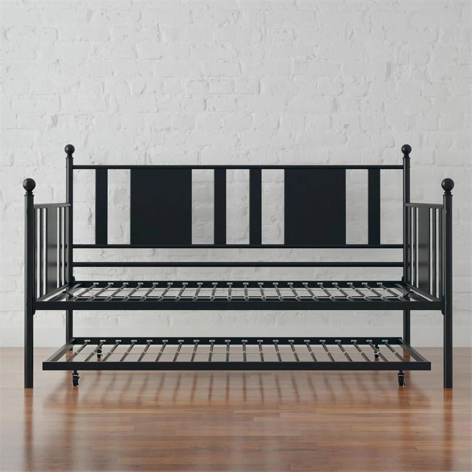 DHP Lavinia Metal Full Daybed and Twin Trundle in Black
