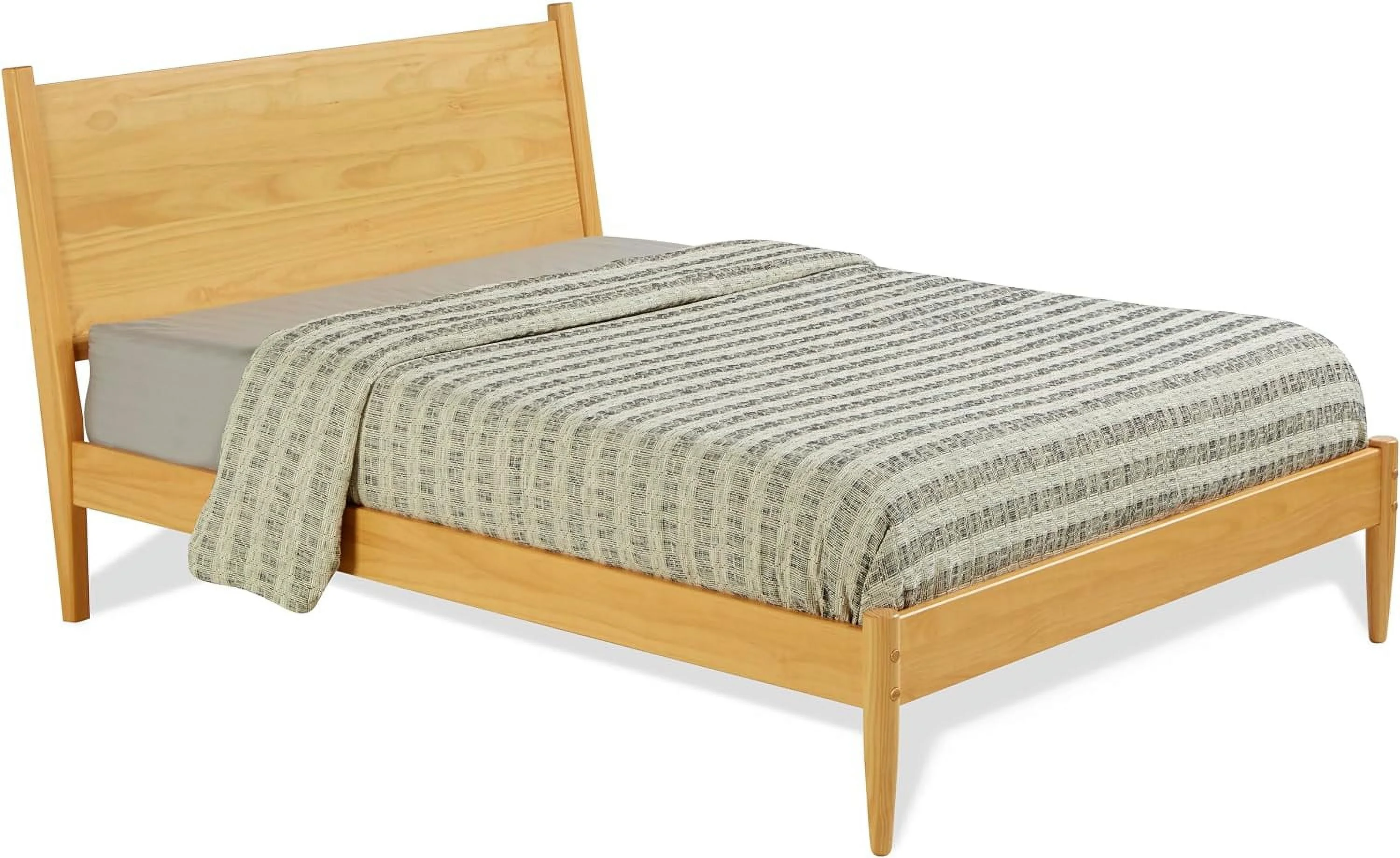 Panel Bed - Full Size - Scandinavian Oak Finish