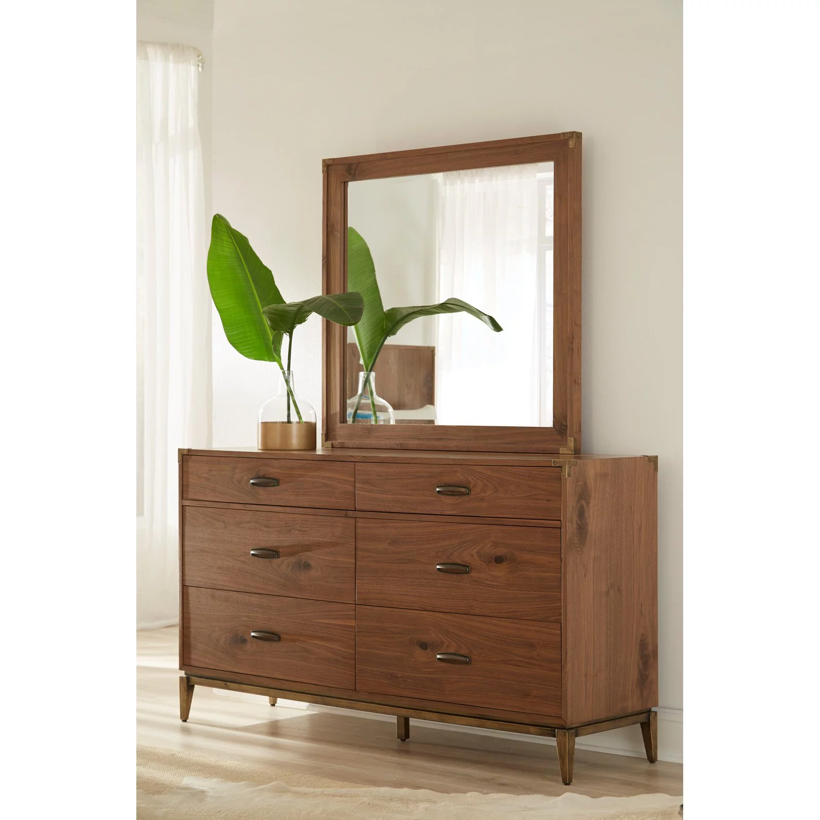 Modus Adler 6 Drawer Dresser in Natural Walnut