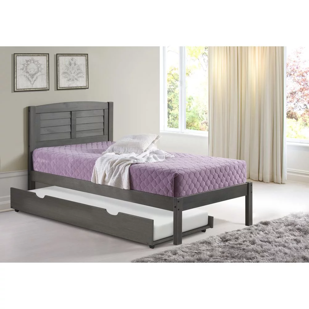 Belen Kox Twin Louver Bed, Drawers Or Trundle Not Included