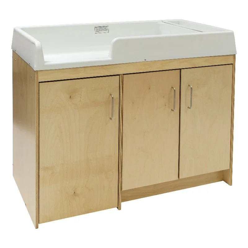 Tot Mate Toddler Changing Table with Walk-up Steps, Nursery Furniture, Birch Plywood, Assembled