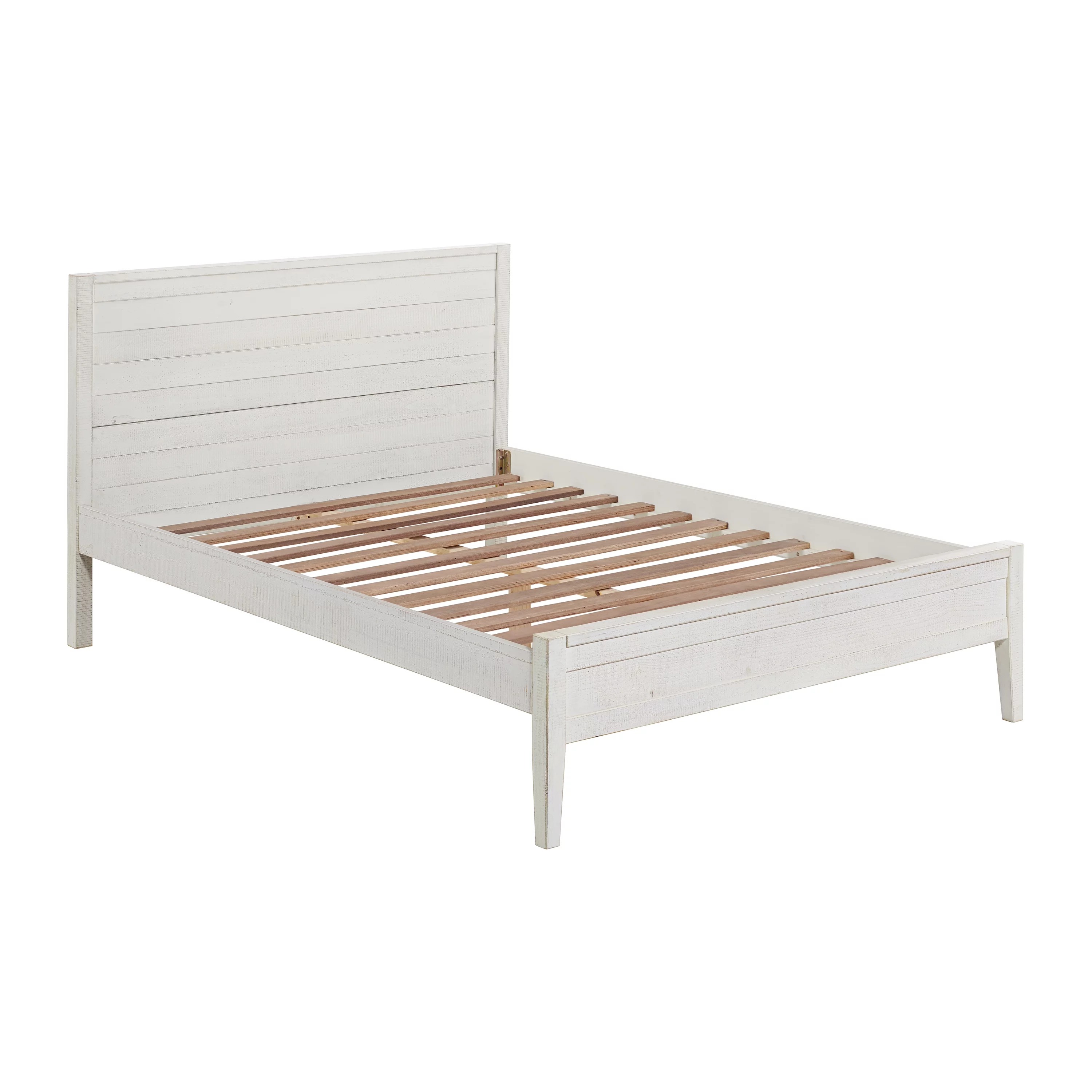 Alaterre Furniture Windsor Panel Wood Full Bed, Driftwood White