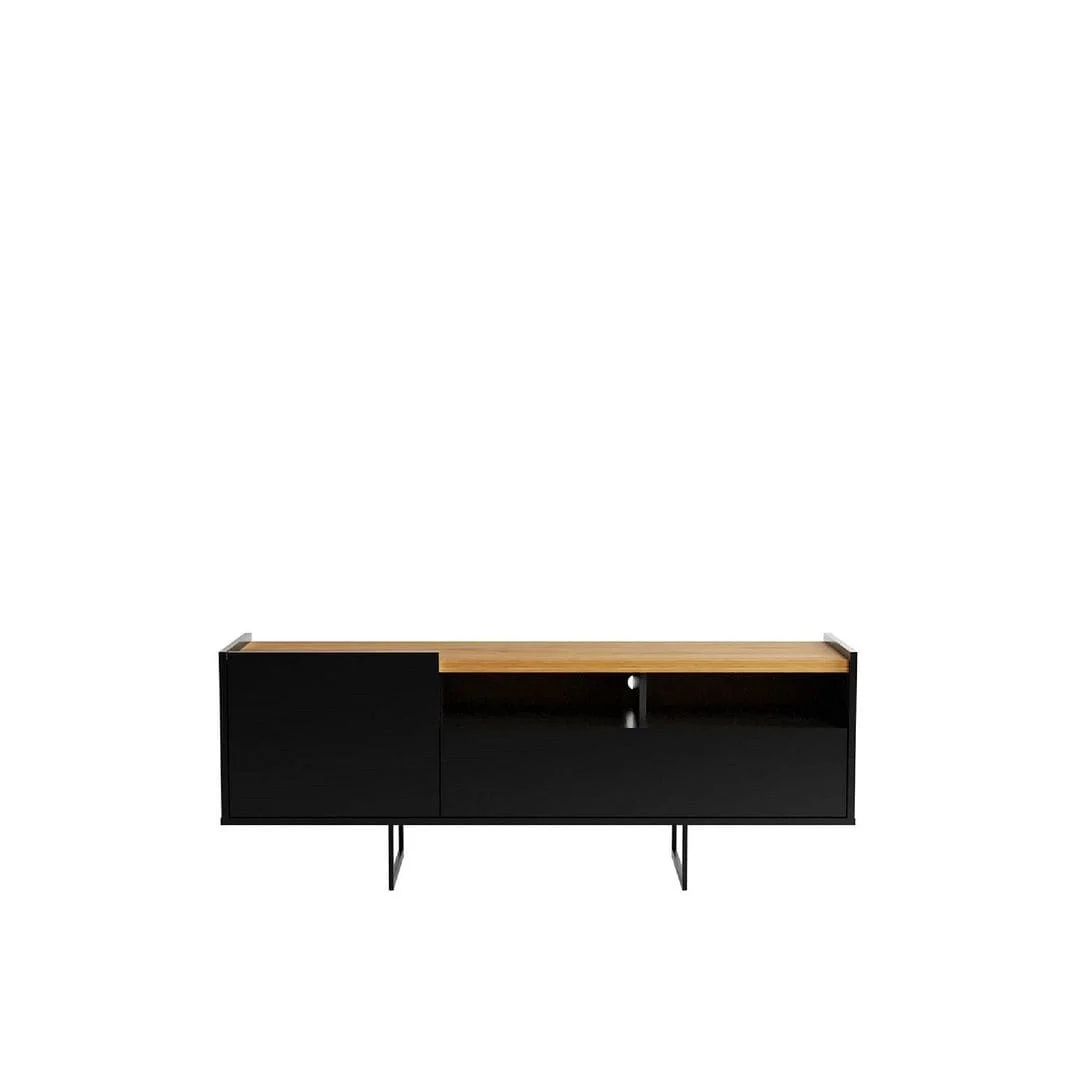 Winston TV Stand | Black and Cinnamon | Elevate with Style